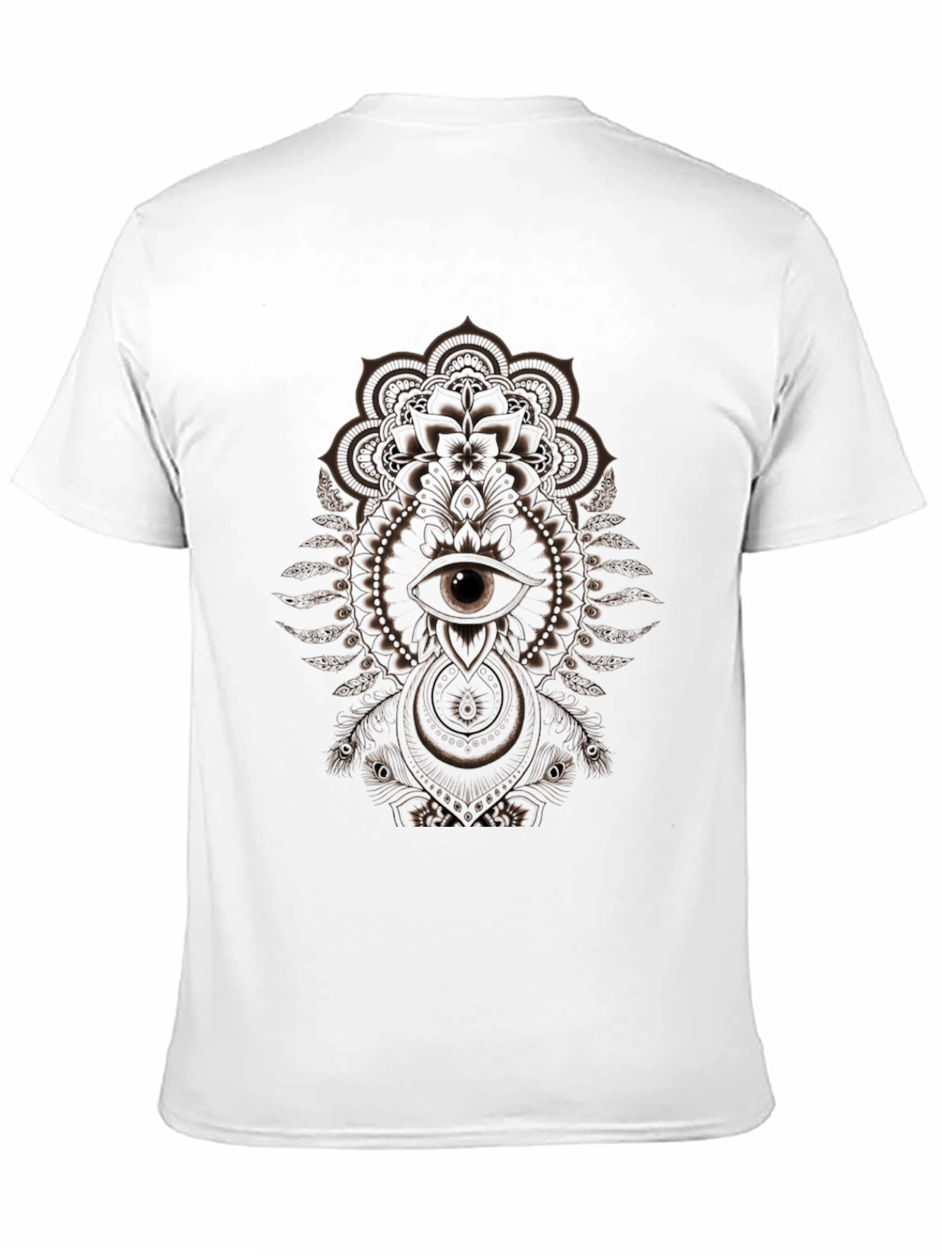 Mystic Eye Mandala Graphic Tee - Black Cotton T-Shirt