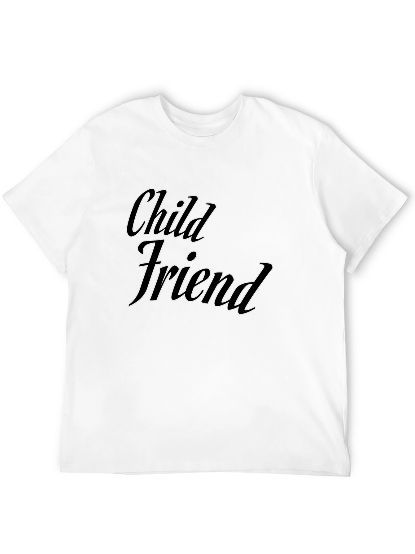 Child Friend Graphic Tee - Black Cotton Comfort