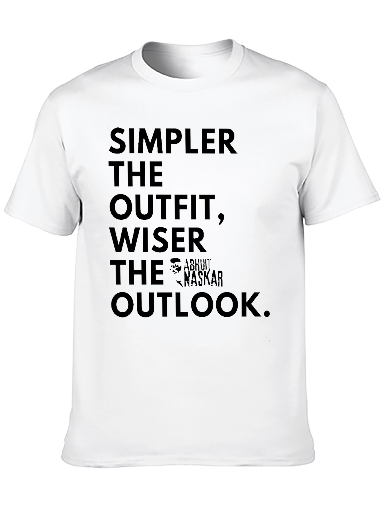 Simpler Outfit Wiser Outlook Black Graphic Tee