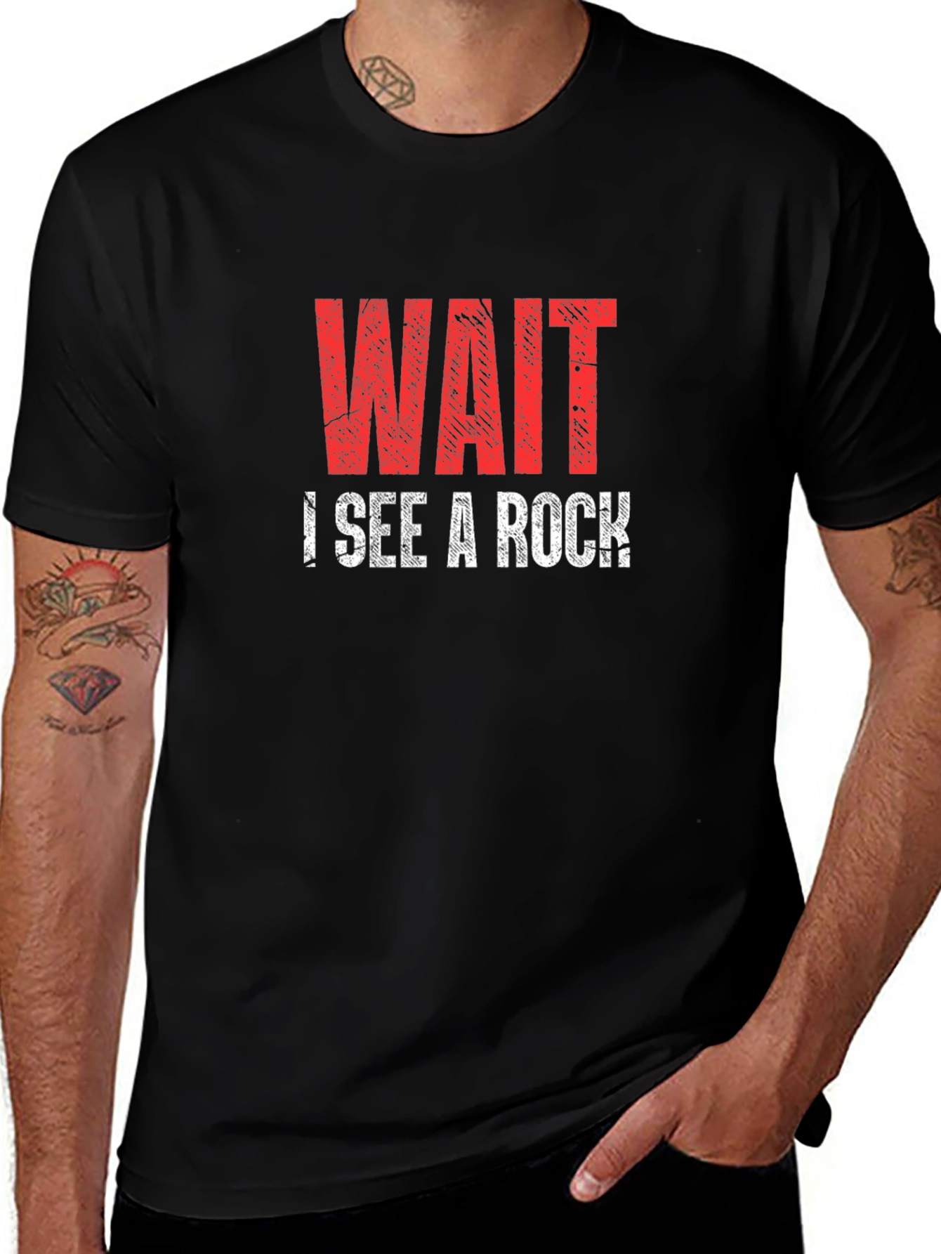 Wait I See a Rock T-Shirt Funny Geologist Shirt
