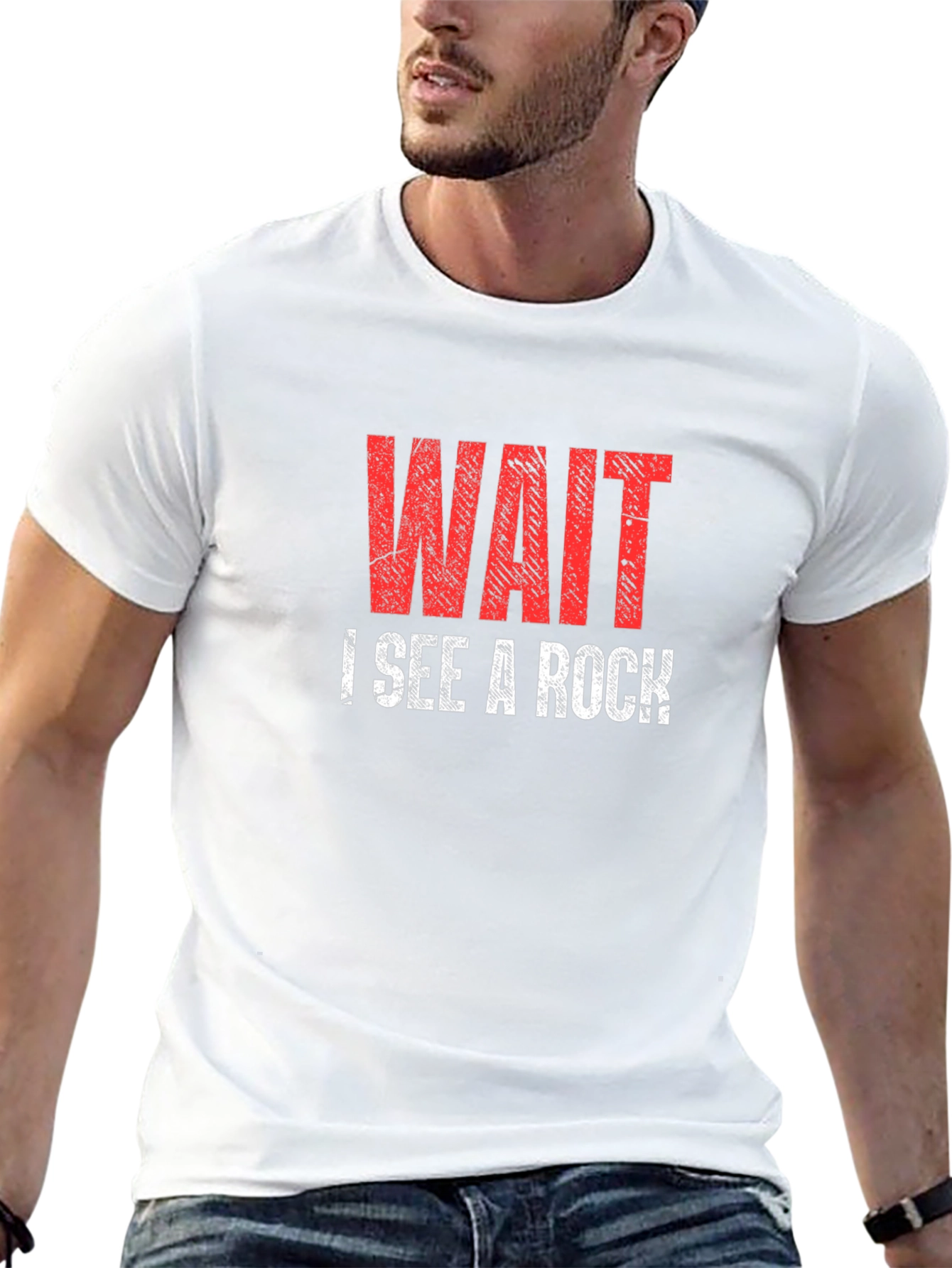 Wait I See a Rock T-Shirt Funny Geologist Shirt
