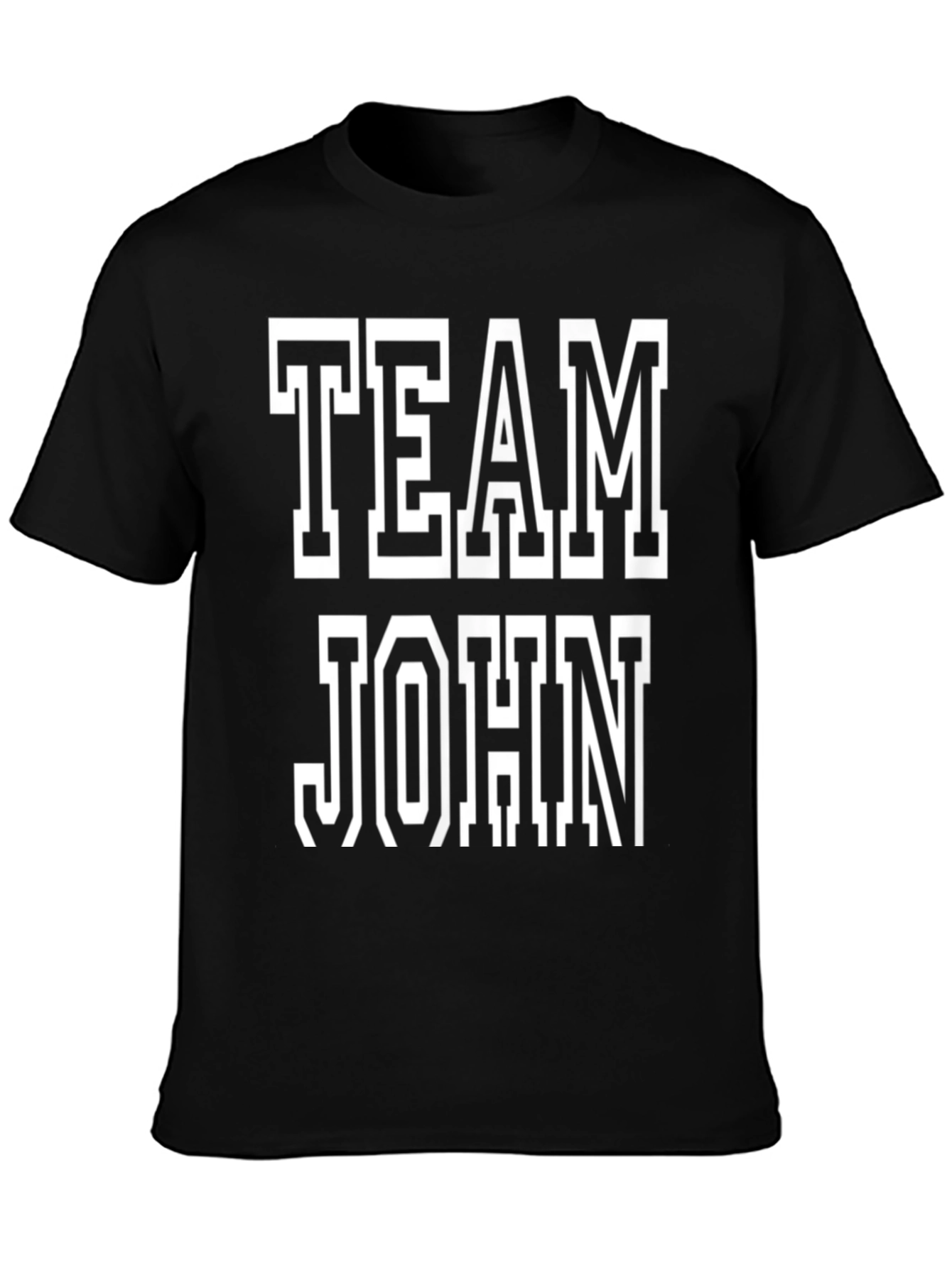 Team John T-Shirt - Black Cotton Tee