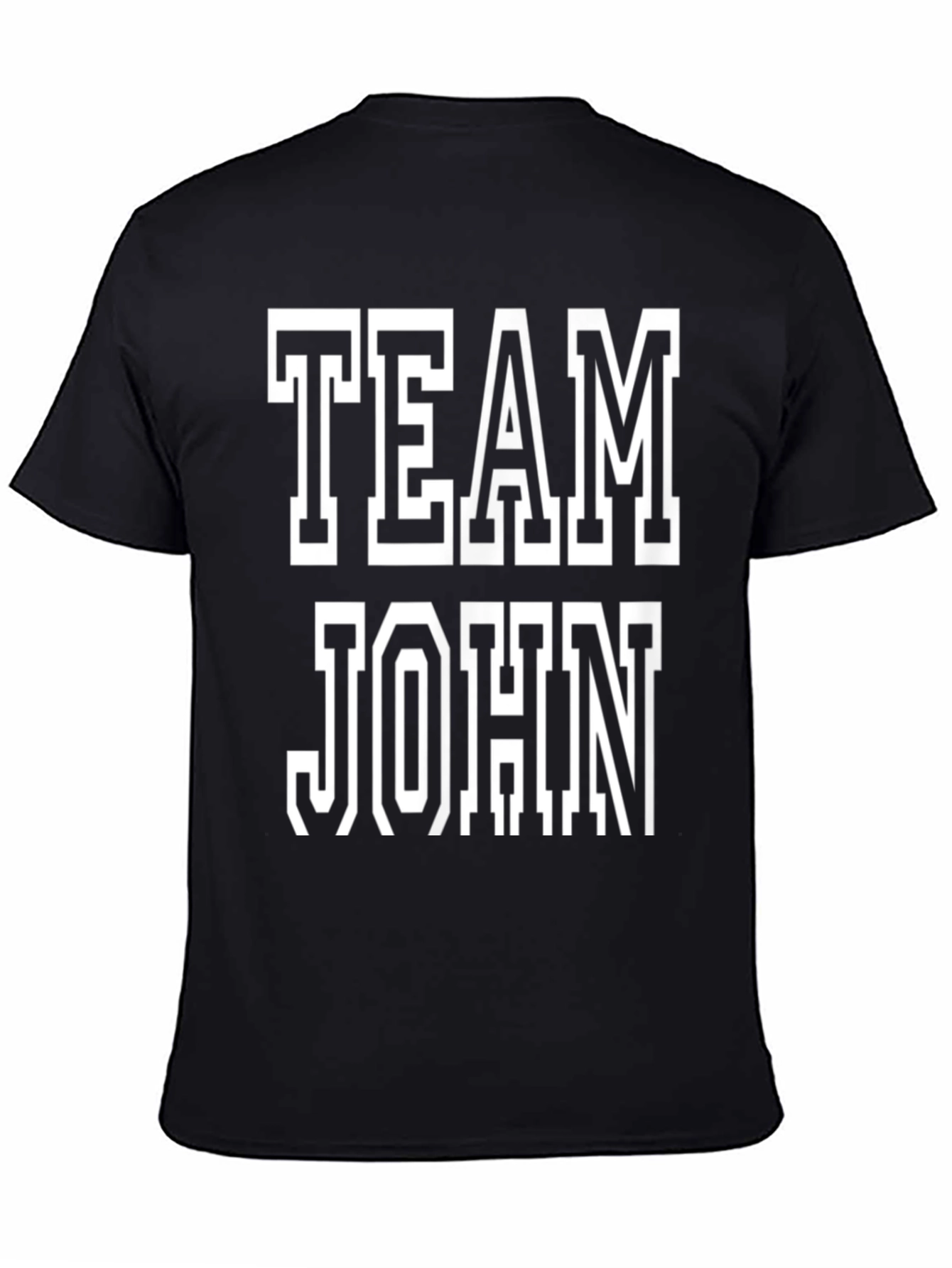 Team John T-Shirt - Black Cotton Tee