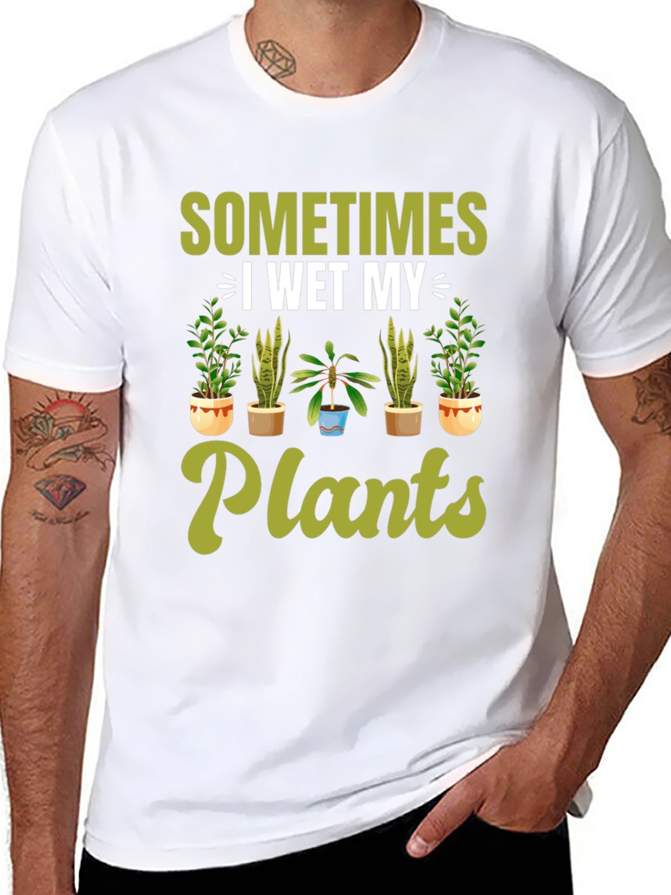 Funny I Wet My Plants Gardening T-Shirt