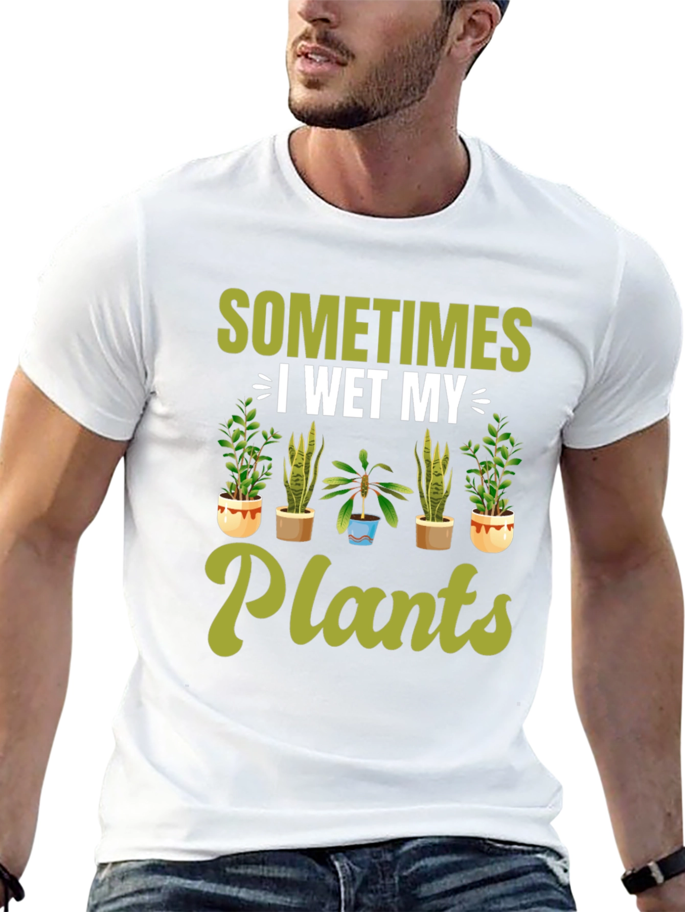 Funny I Wet My Plants Gardening T-Shirt