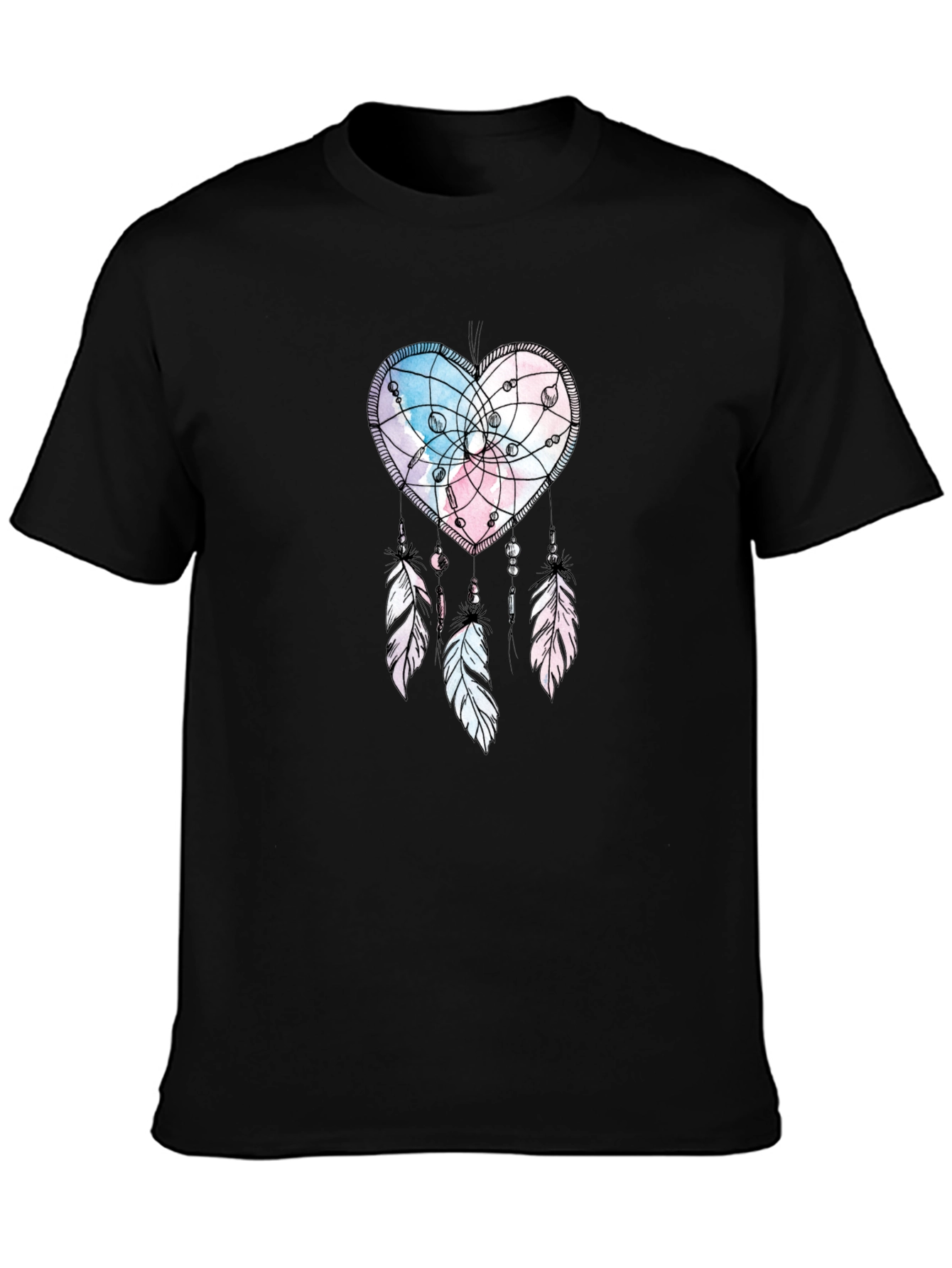 Heart Dreamcatcher T-Shirt: Stylish Black Tee for Men