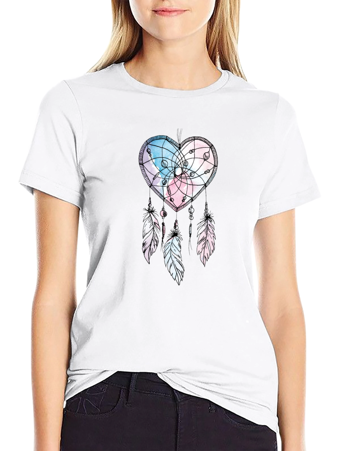 Heart Dreamcatcher T-Shirt: Stylish Black Tee for Men