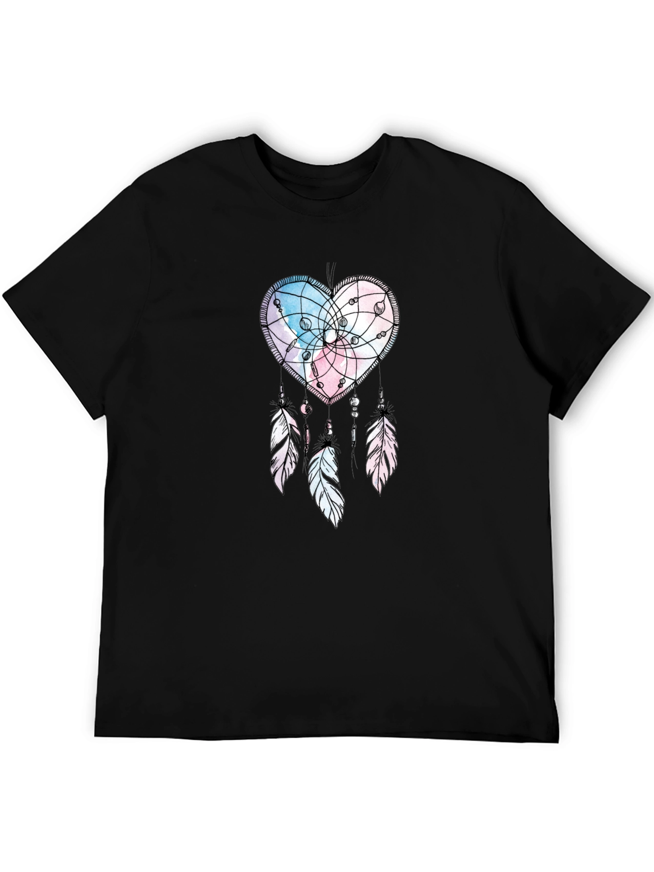 Heart Dreamcatcher T-Shirt: Stylish Black Tee for Men