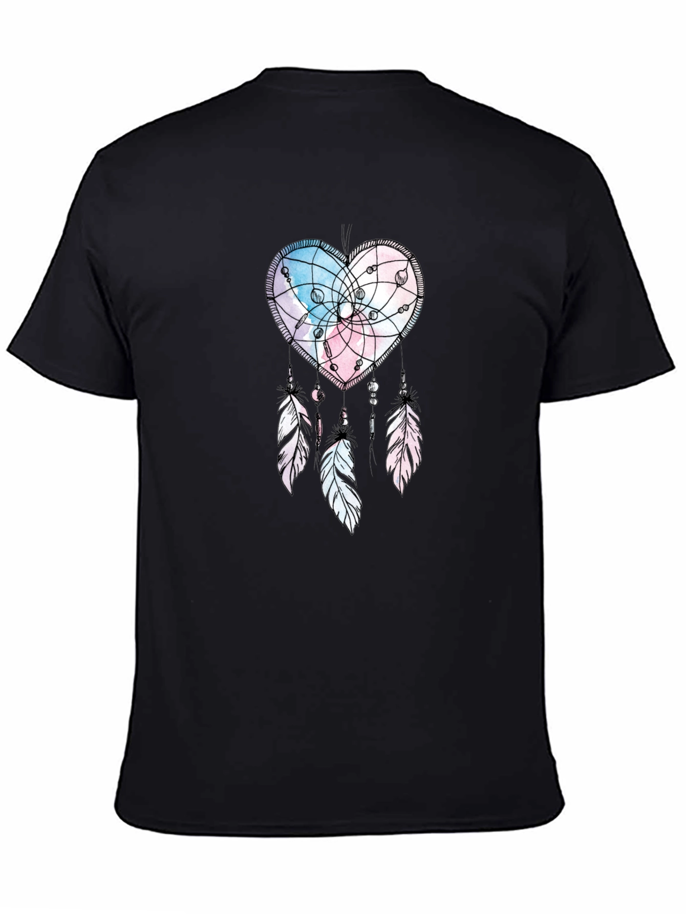 Heart Dreamcatcher T-Shirt: Stylish Black Tee for Men