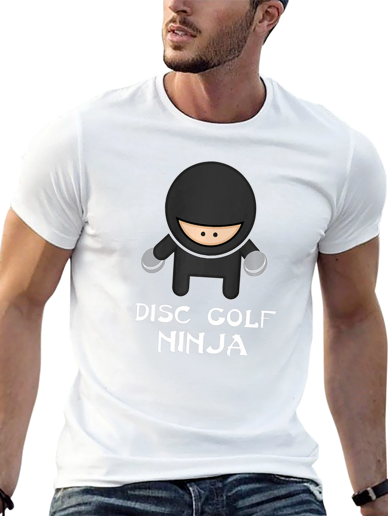 Disc Golf Ninja T-Shirt - Black Graphic Tee