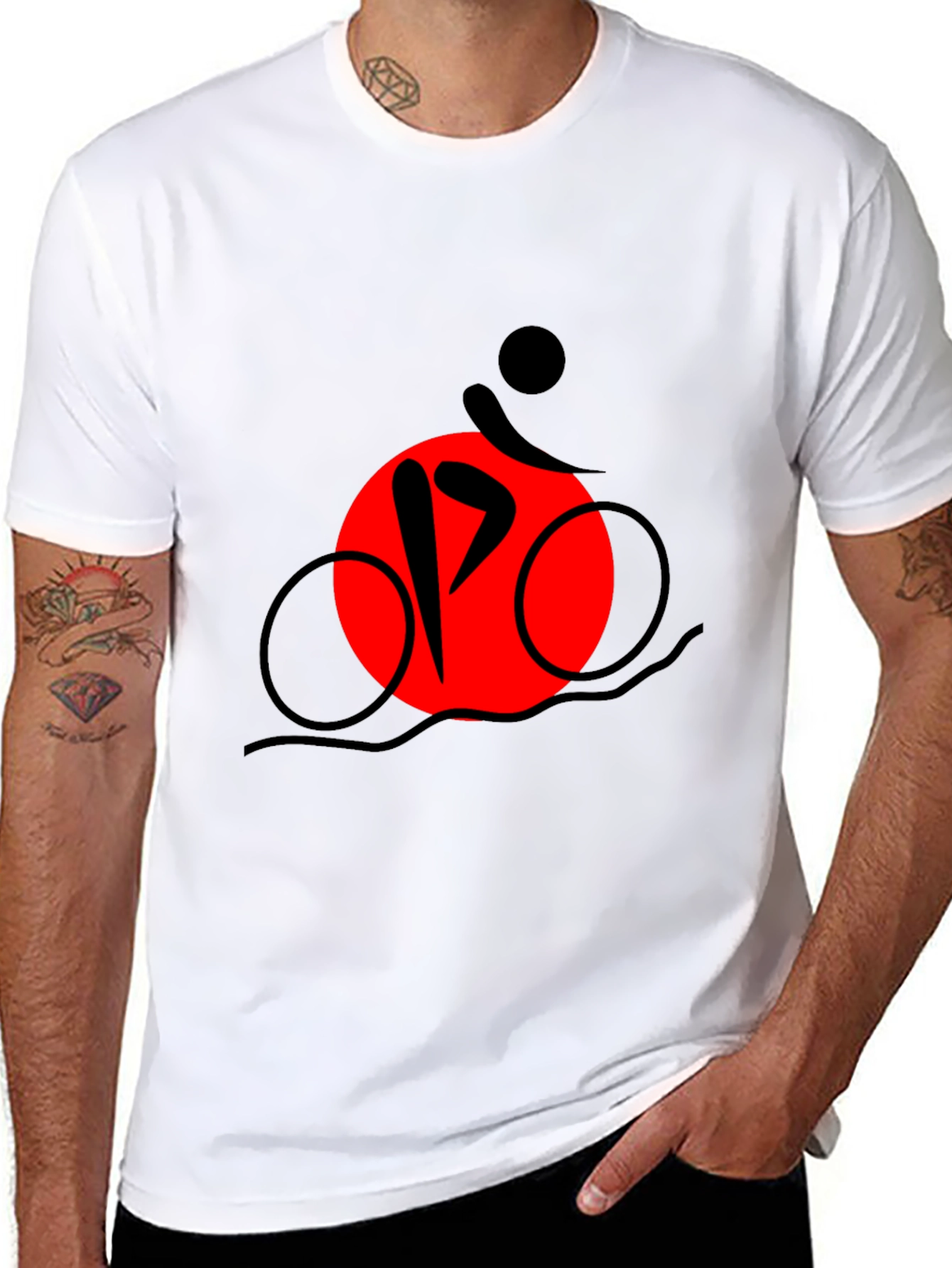 Triathlon Graphic Tee - Black