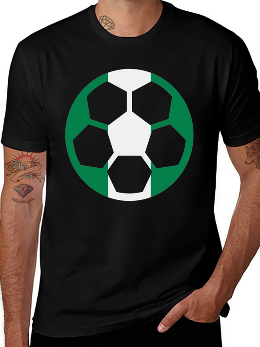 Soccer Ball Nigeria Flag T-Shirt