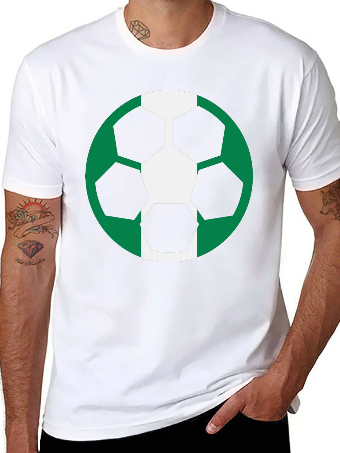 Soccer Ball Nigeria Flag T-Shirt
