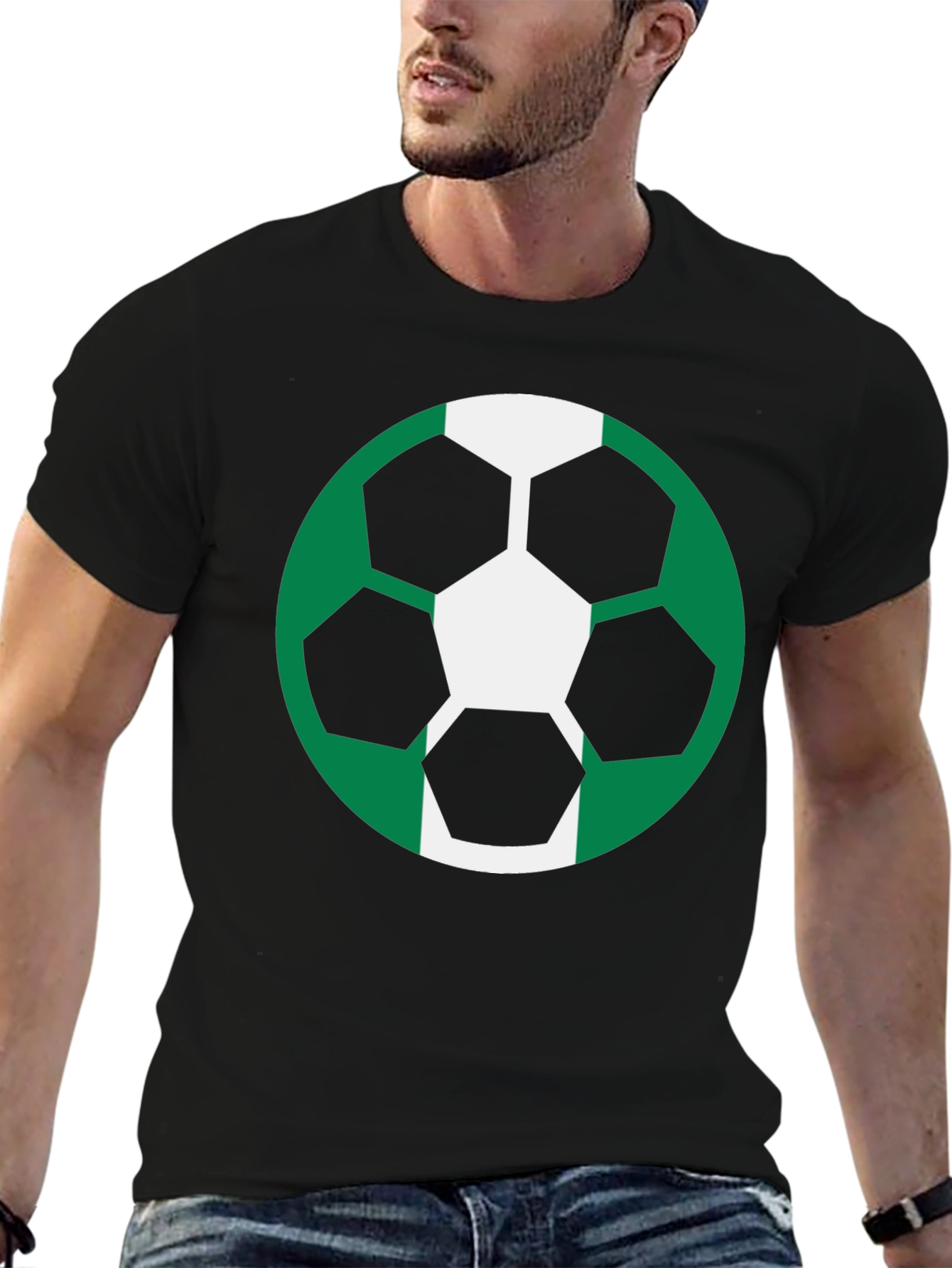 Soccer Ball Nigeria Flag T-Shirt