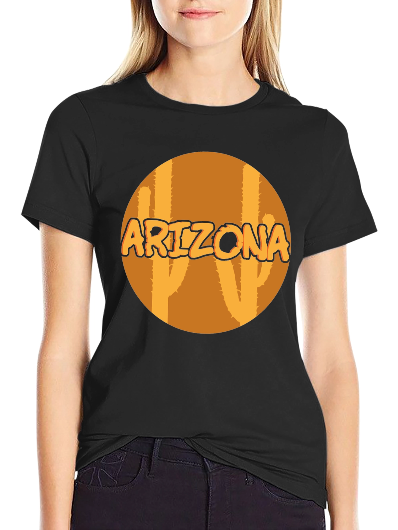 Arizona Cactus Graphic Tee - Black