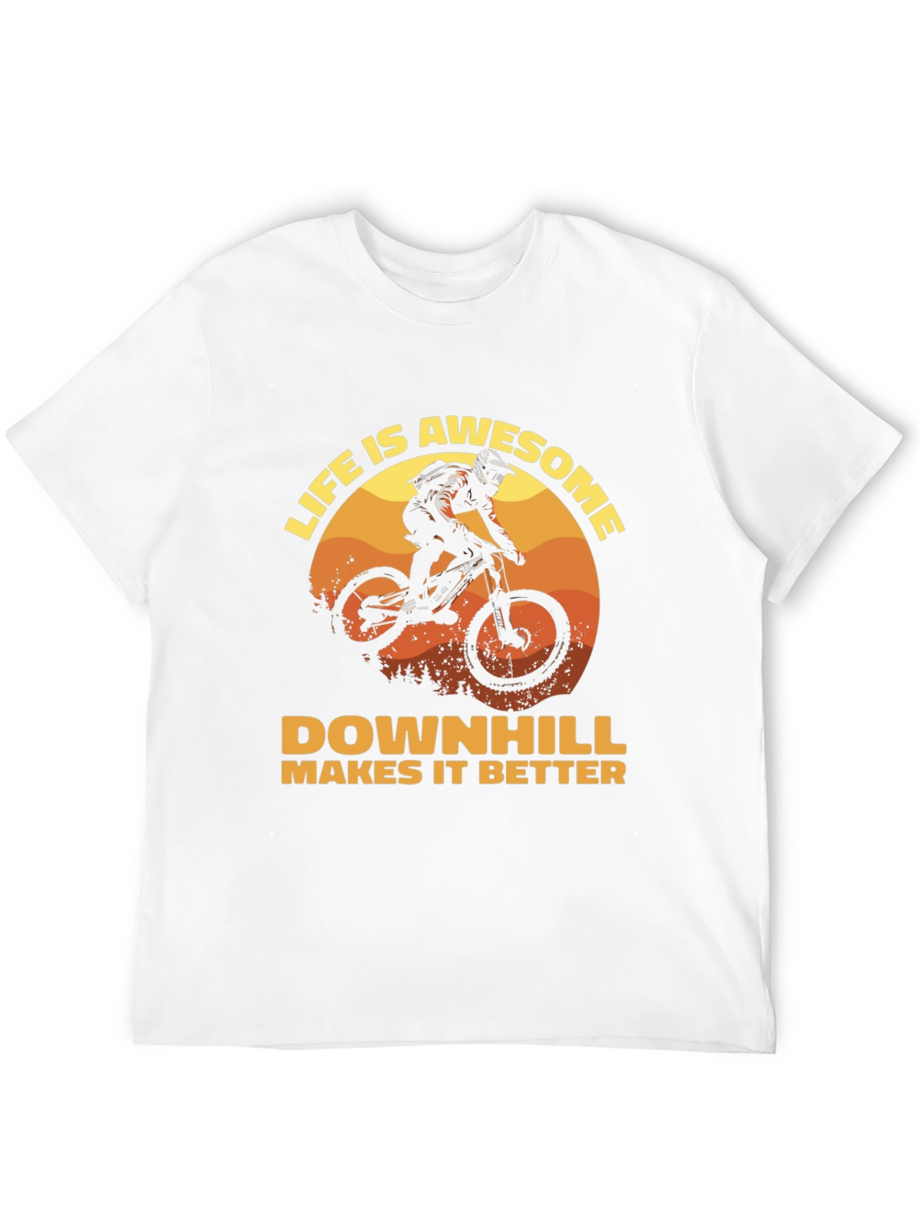 Life is Awesome Downhill Bike Graphic T-Shirt