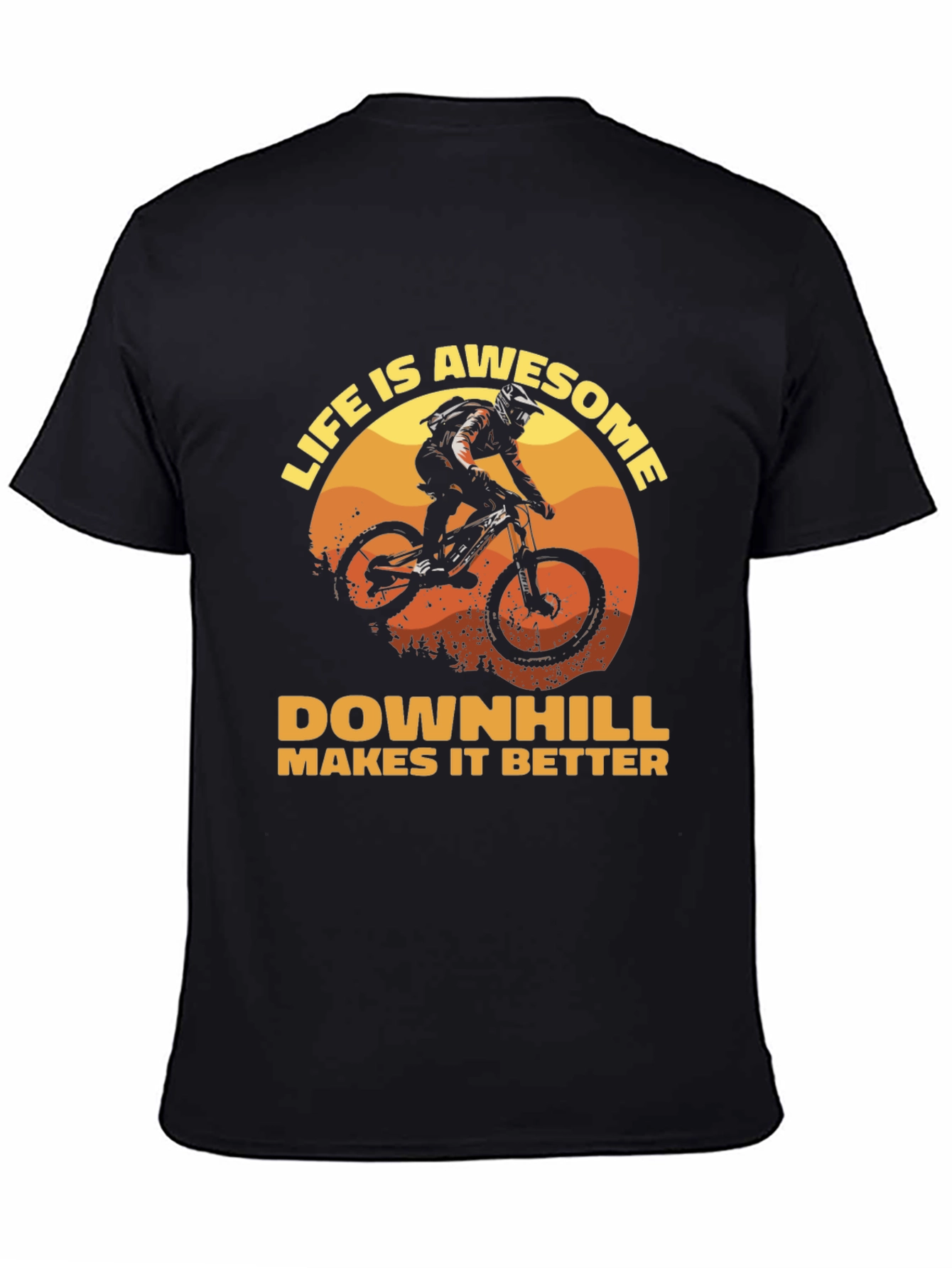 Life is Awesome Downhill Bike Graphic T-Shirt