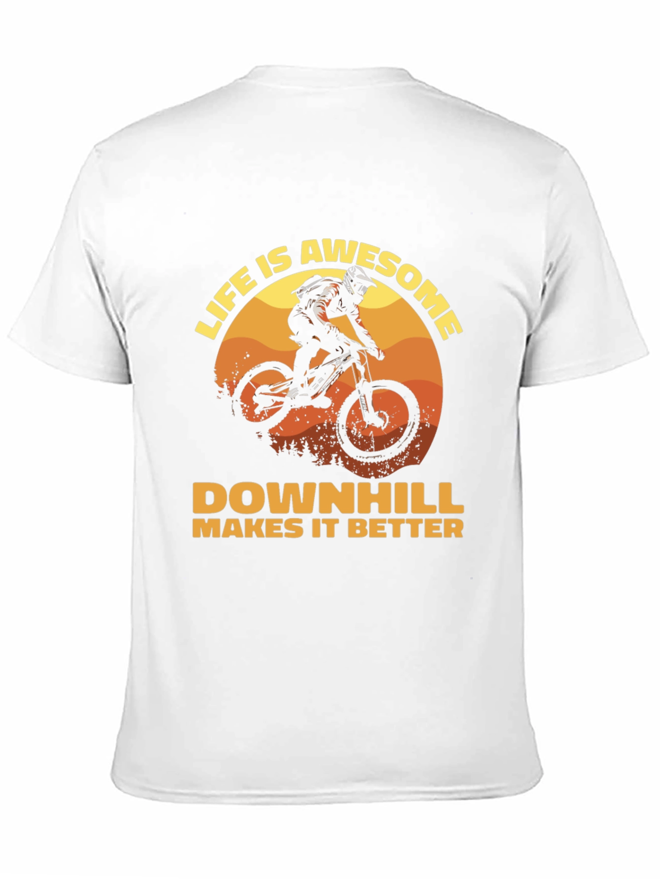Life is Awesome Downhill Bike Graphic T-Shirt