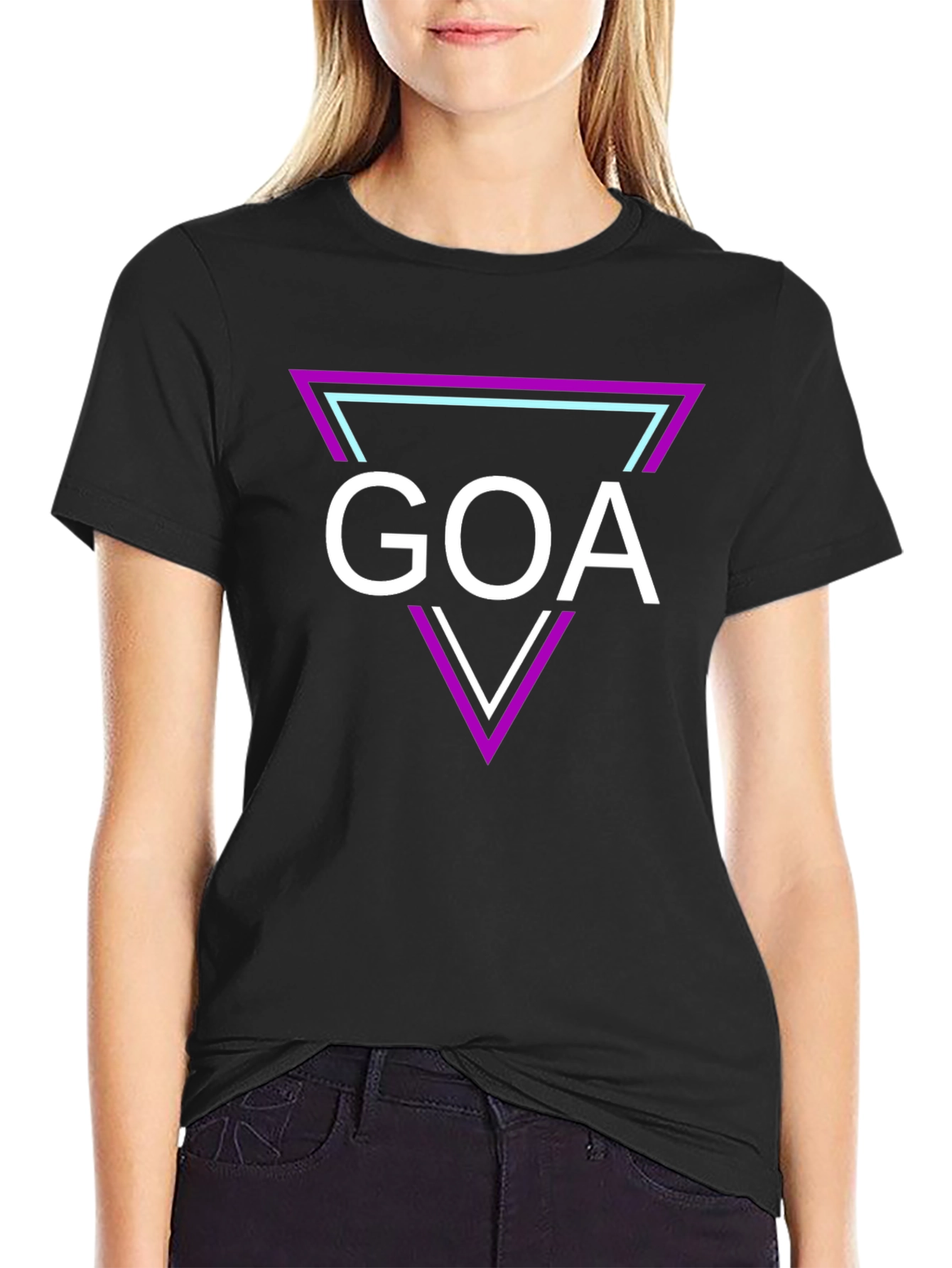 Goa Graphic Tee: Retro Triangle Design