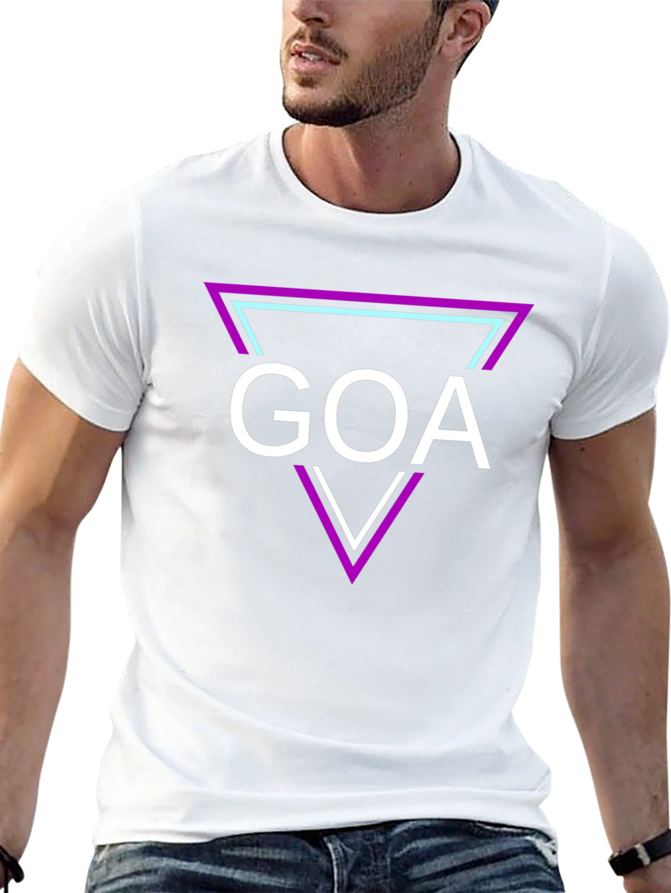 Goa Graphic Tee: Retro Triangle Design