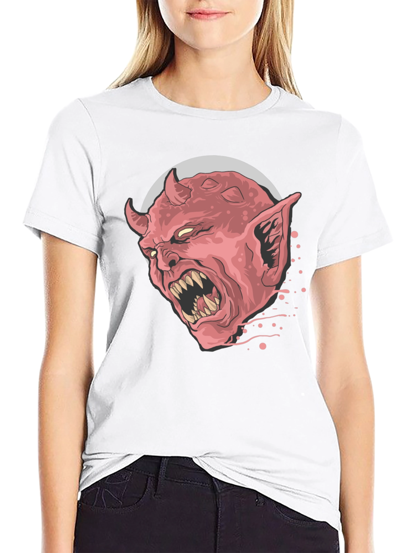 Demon Head Graphic Tee - Mens Black T-Shirt