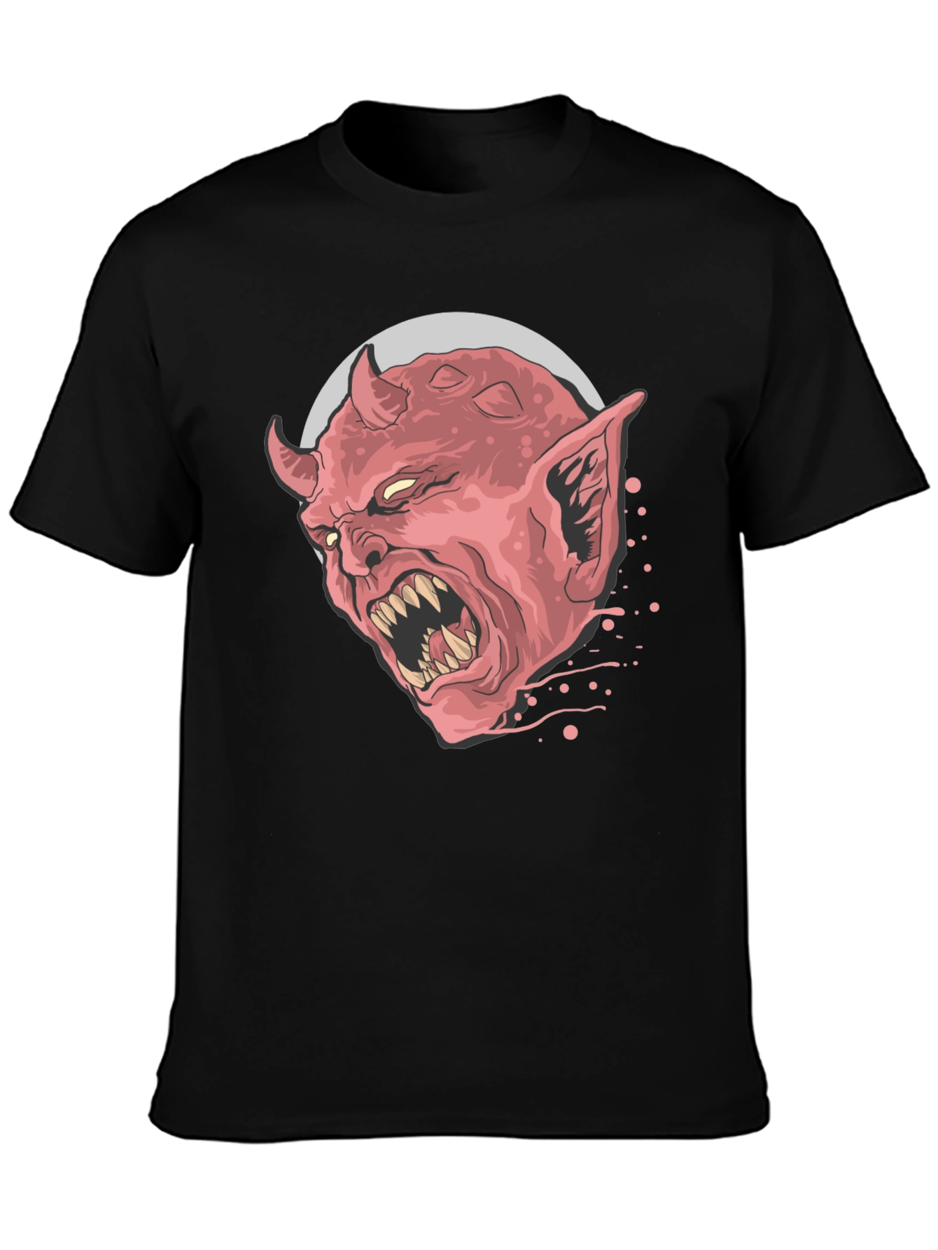 Demon Head Graphic Tee - Mens Black T-Shirt