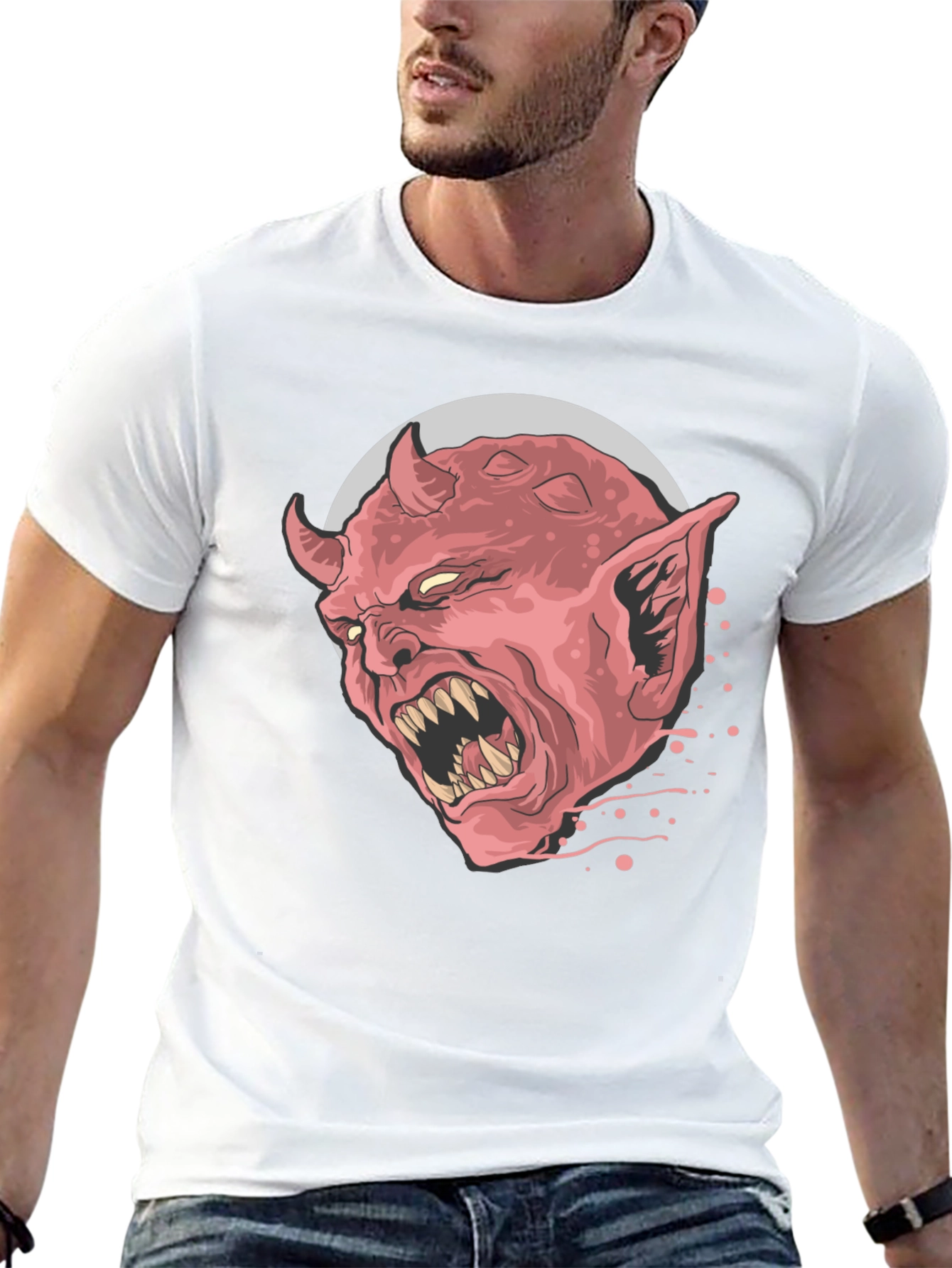 Demon Head Graphic Tee - Mens Black T-Shirt