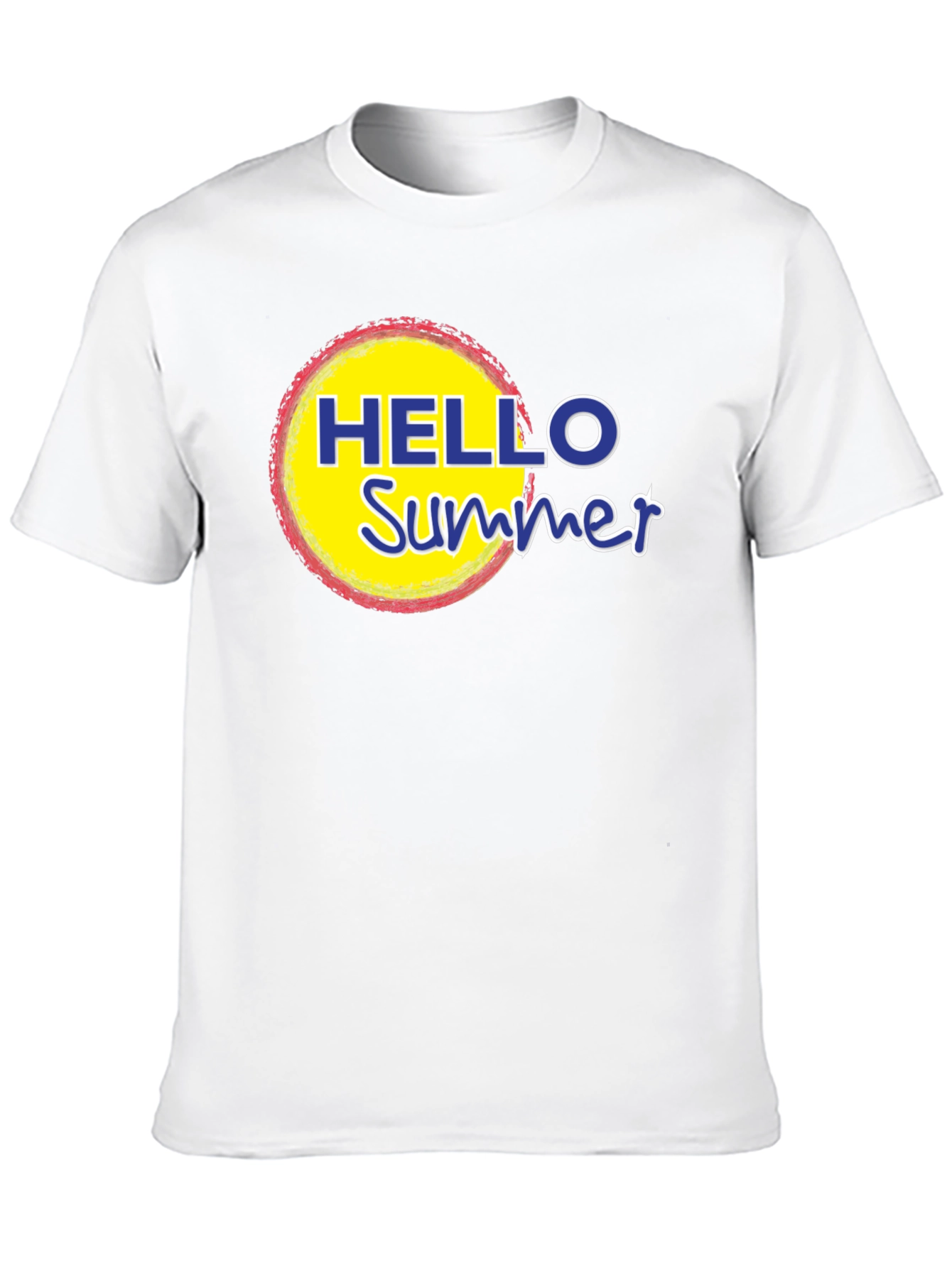 Hello Summer Graphic Tee - Black Casual T-Shirt