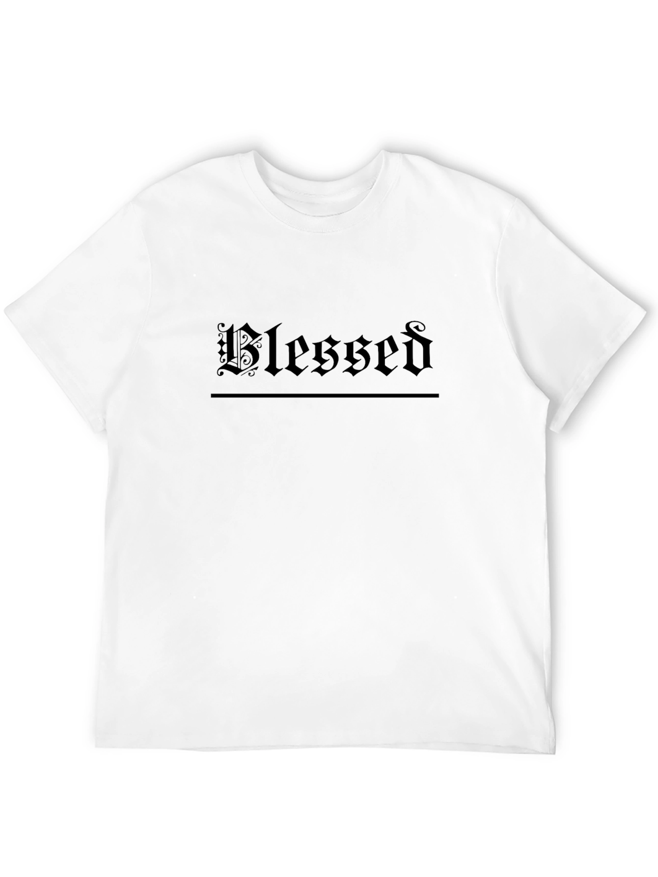 Blessed Graphic Tee - Black Gothic Style T-Shirt