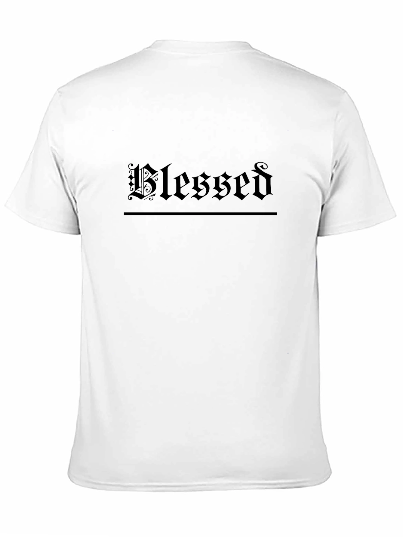 Blessed Graphic Tee - Black Gothic Style T-Shirt