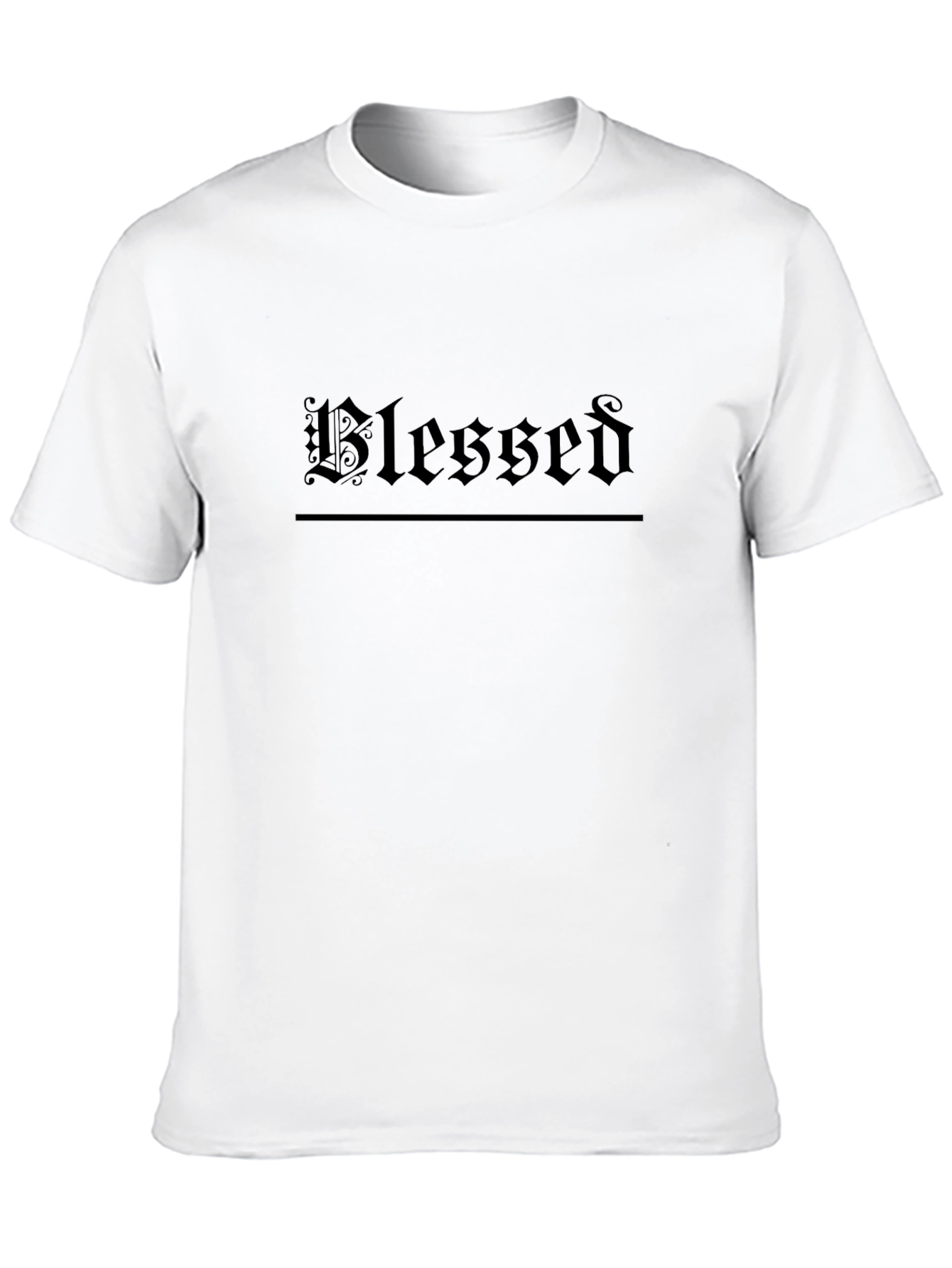 Blessed Graphic Tee - Black Gothic Style T-Shirt