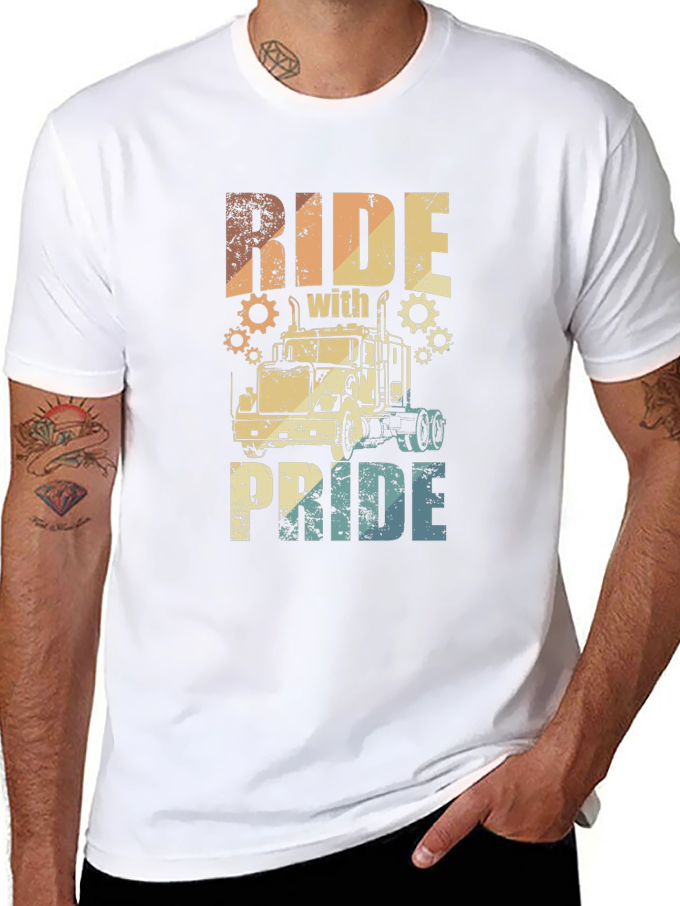 Ride With Pride Trucker T-Shirt