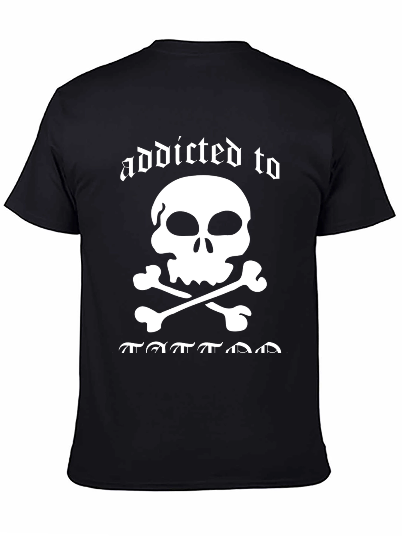 Addicted to Tattoos Skull Graphic Tee