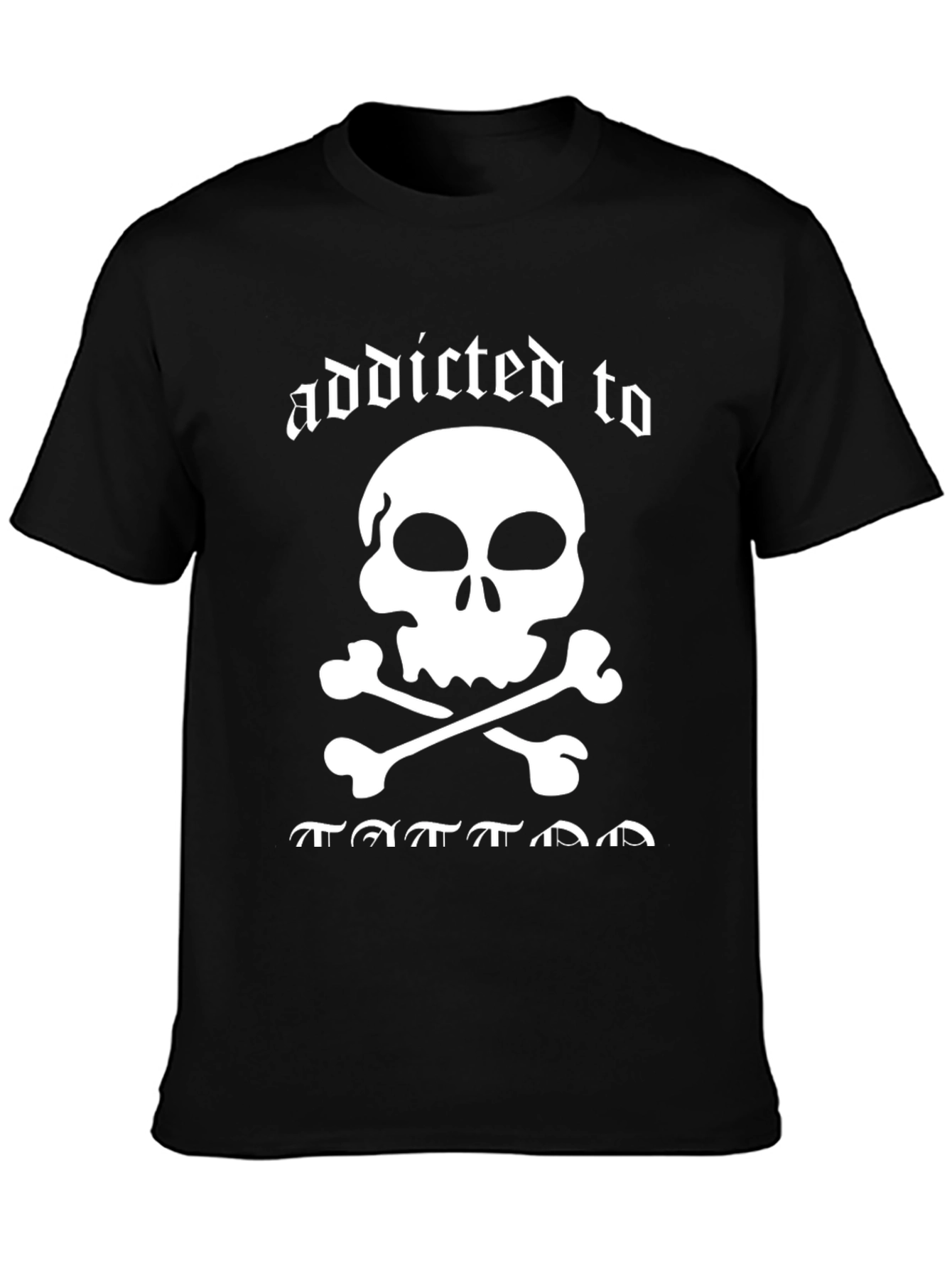 Addicted to Tattoos Skull Graphic Tee
