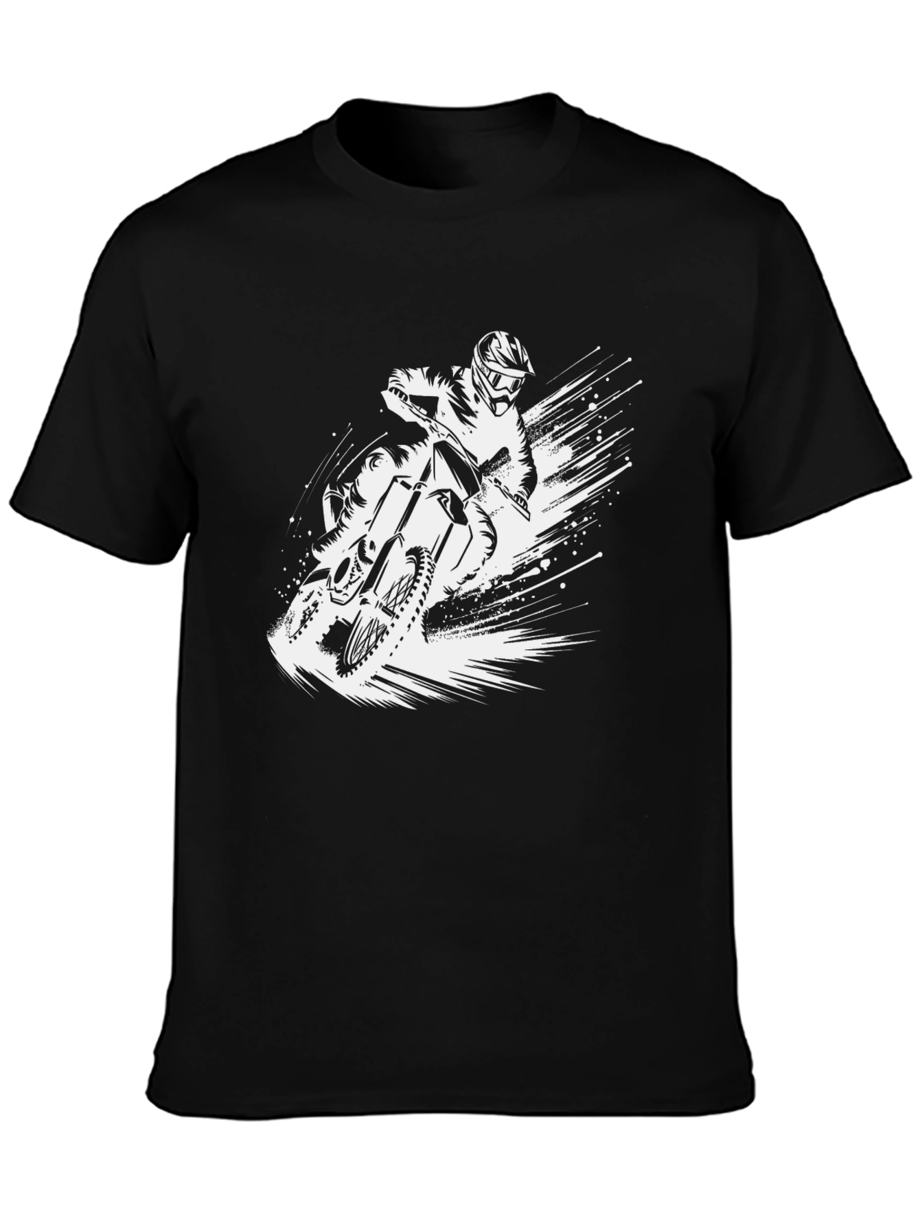 Motocross Rider Graphic Tee - Black