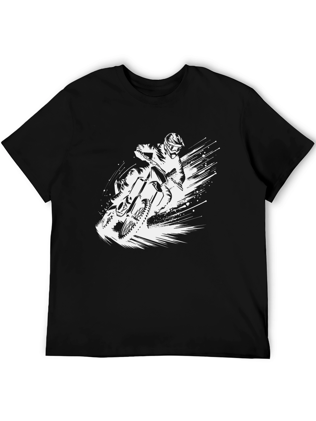 Motocross Rider Graphic Tee - Black