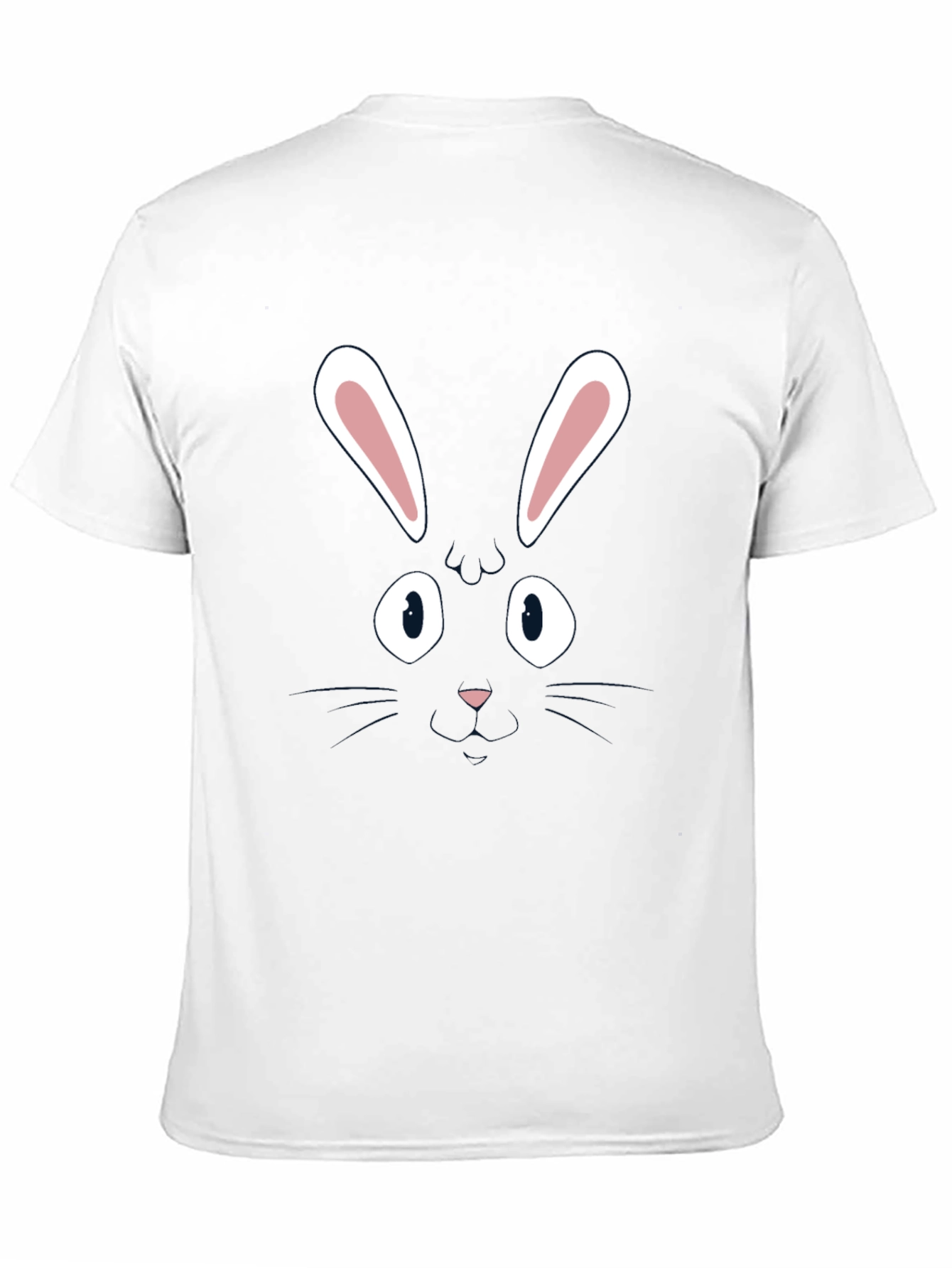 Bunny Face Graphic Tee - Black Cotton Blend