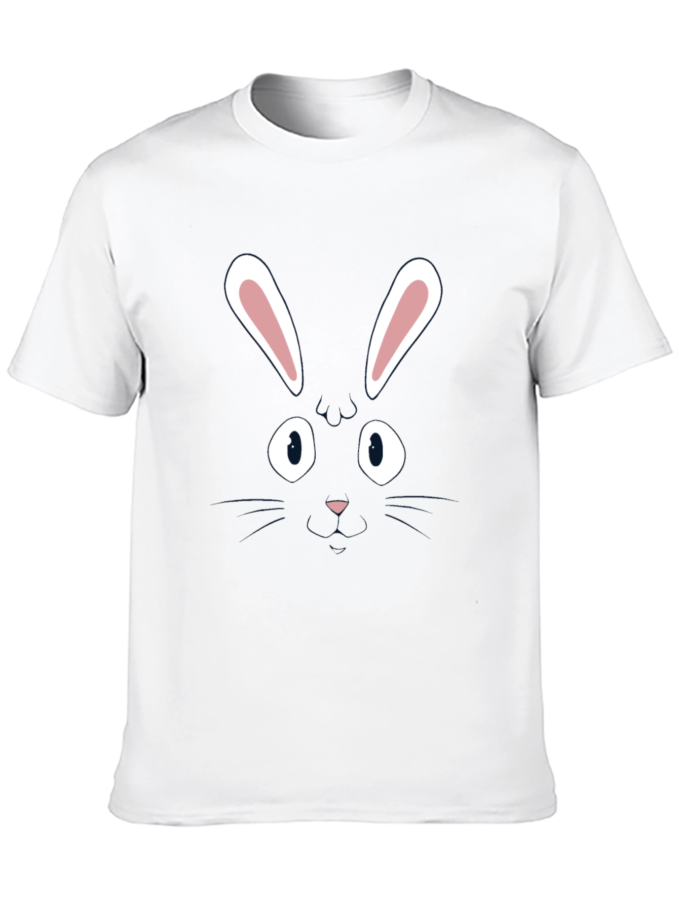 Bunny Face Graphic Tee - Black Cotton Blend