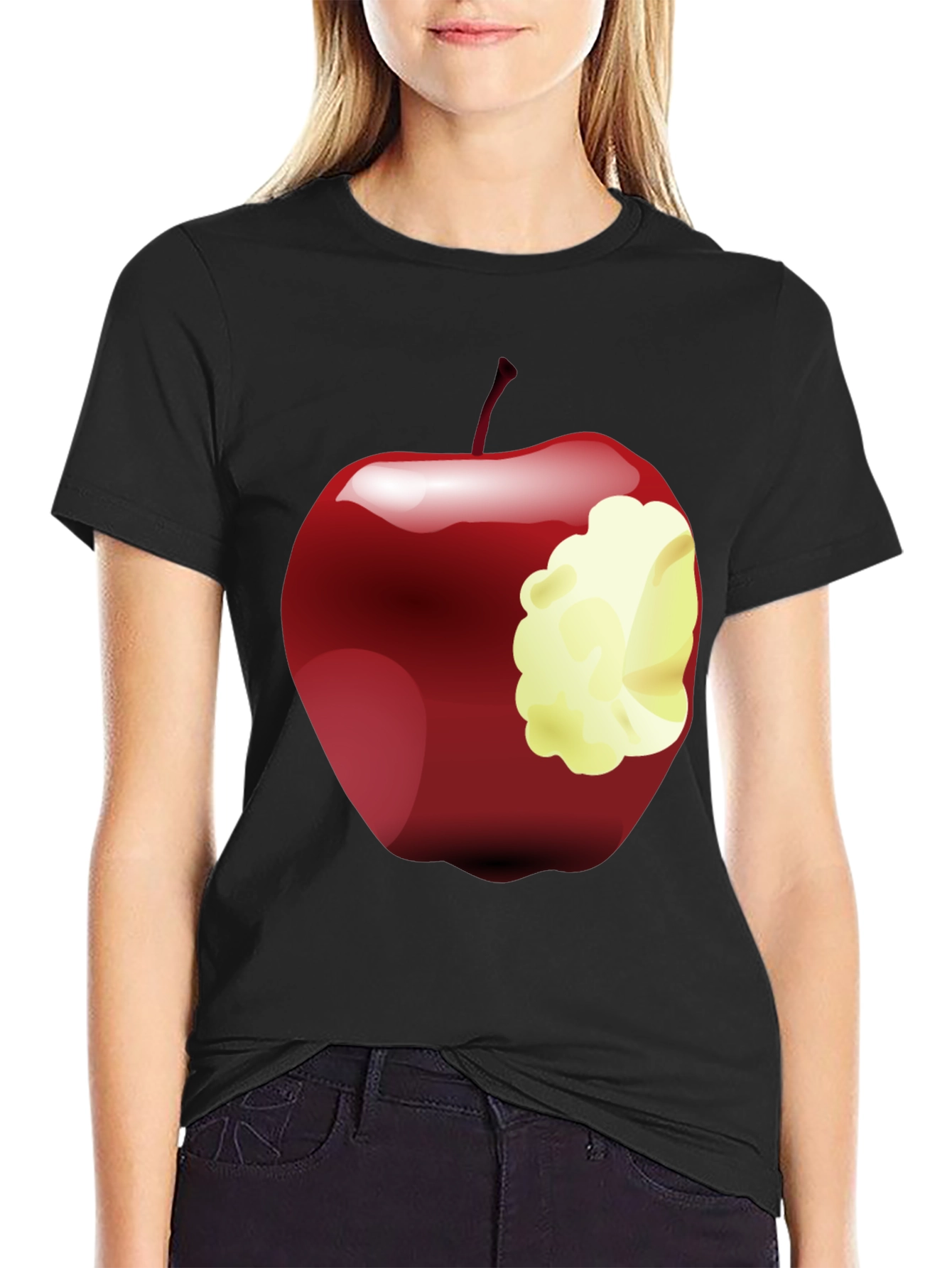 Bitten Apple Graphic Tee - Stylish Casual Wear
