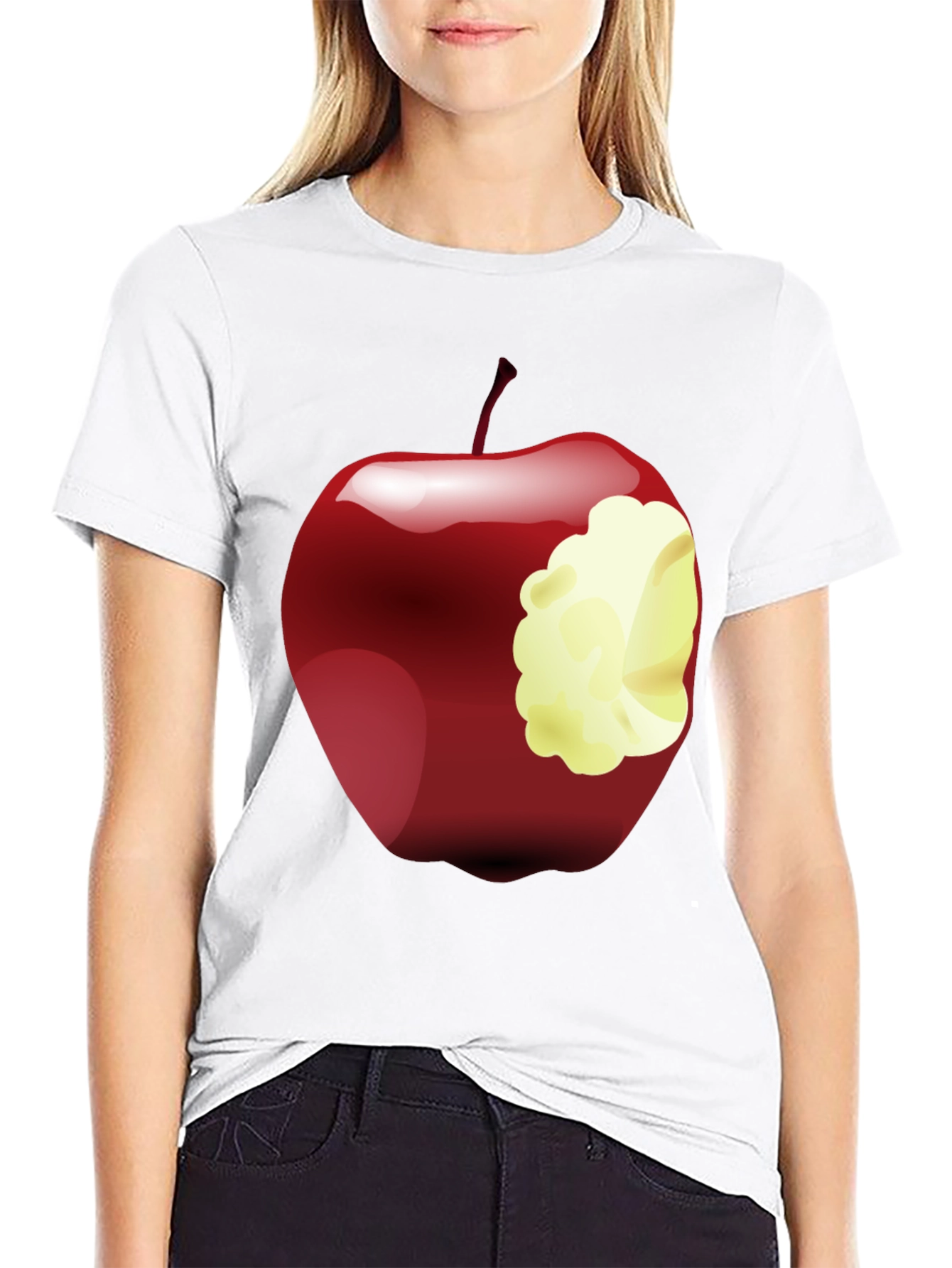 Bitten Apple Graphic Tee - Stylish Casual Wear