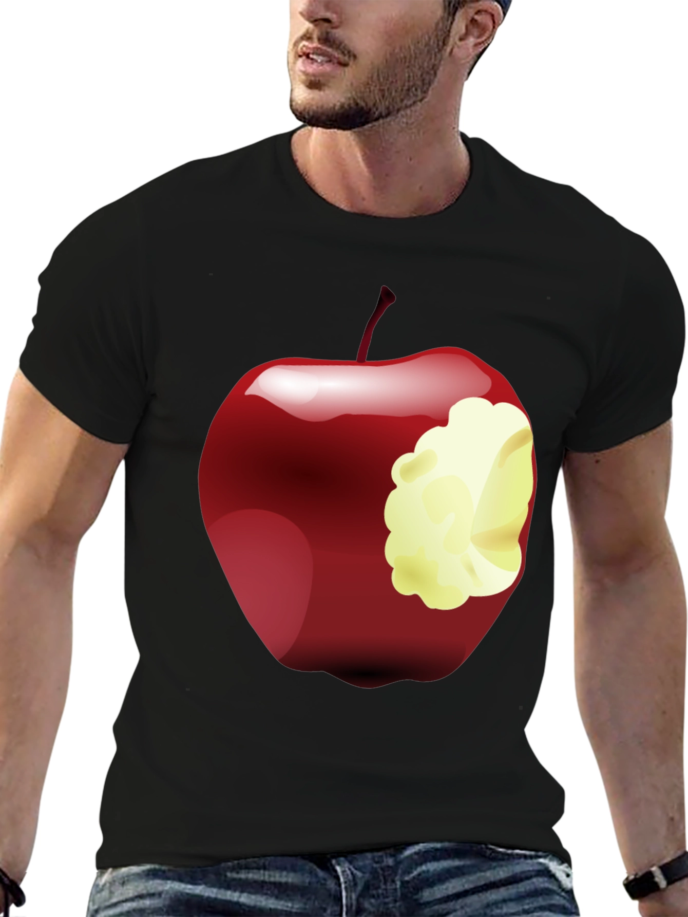 Bitten Apple Graphic Tee - Stylish Casual Wear