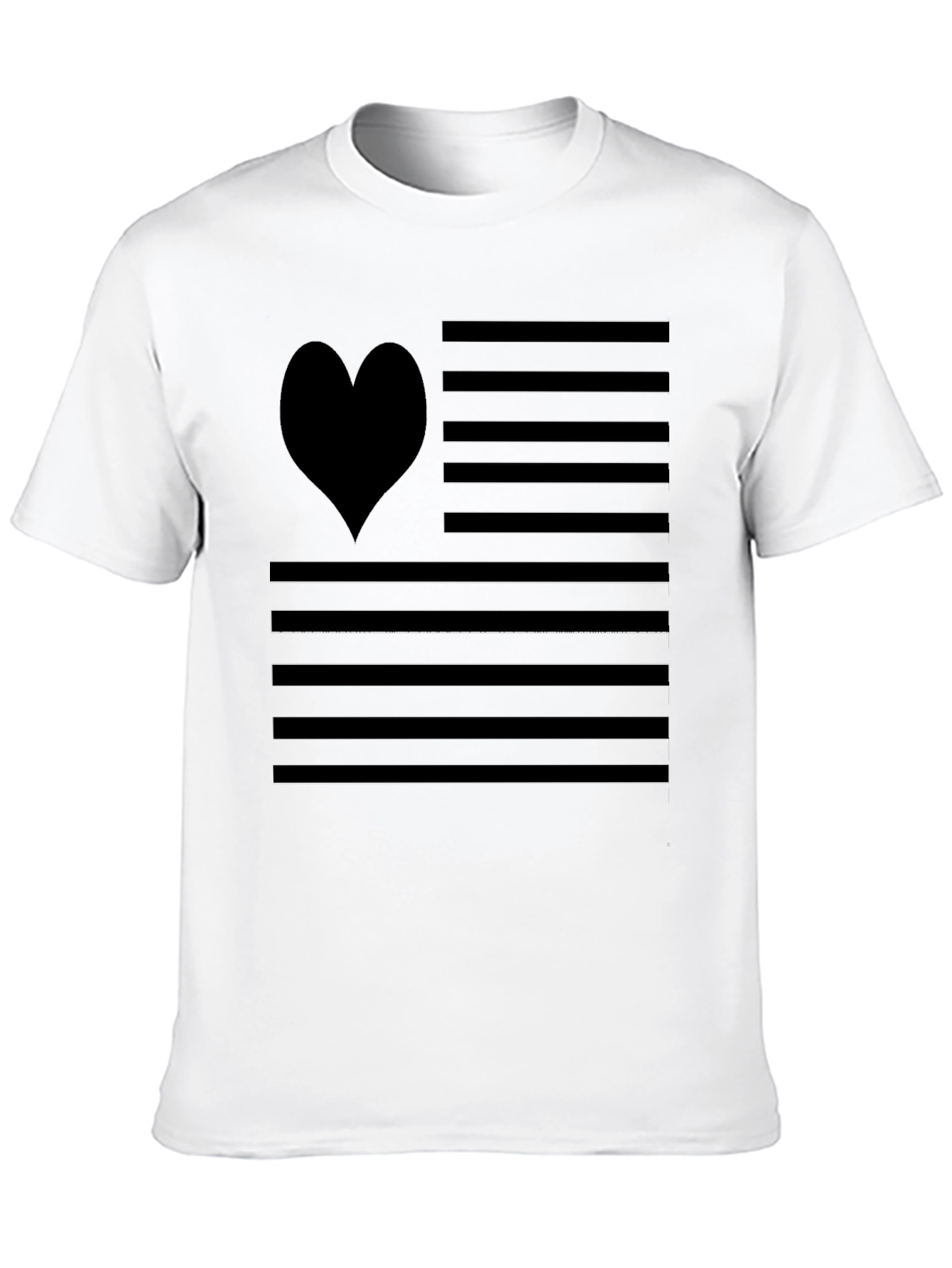 Heart Flag Graphic Tee - Patriotic Love T-Shirt