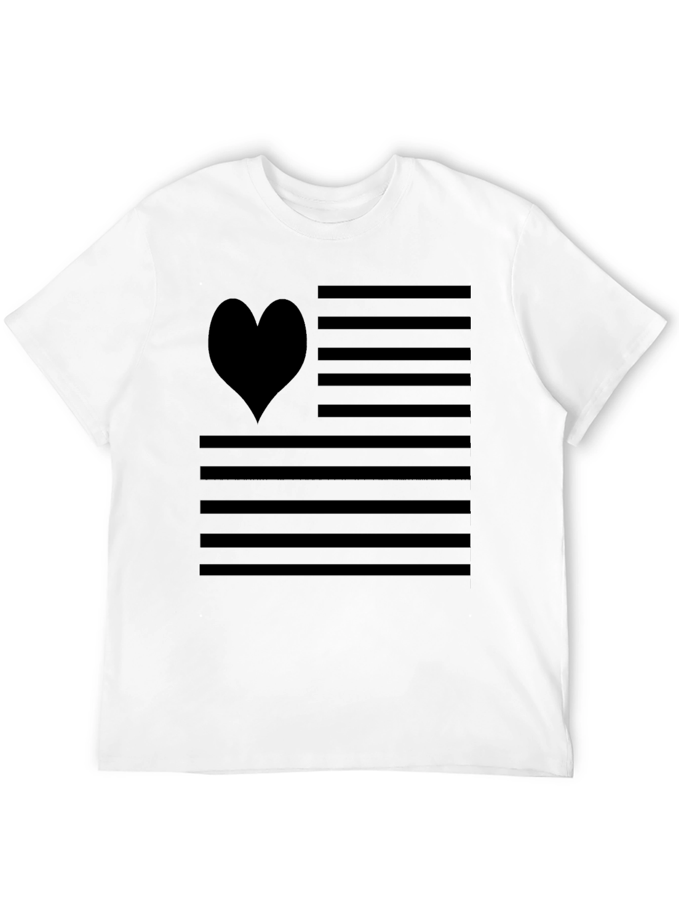 Heart Flag Graphic Tee - Patriotic Love T-Shirt