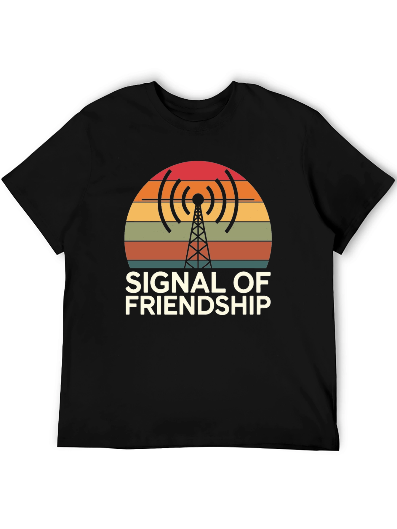 Signal of Friendship Graphic T-Shirt - Retro Design