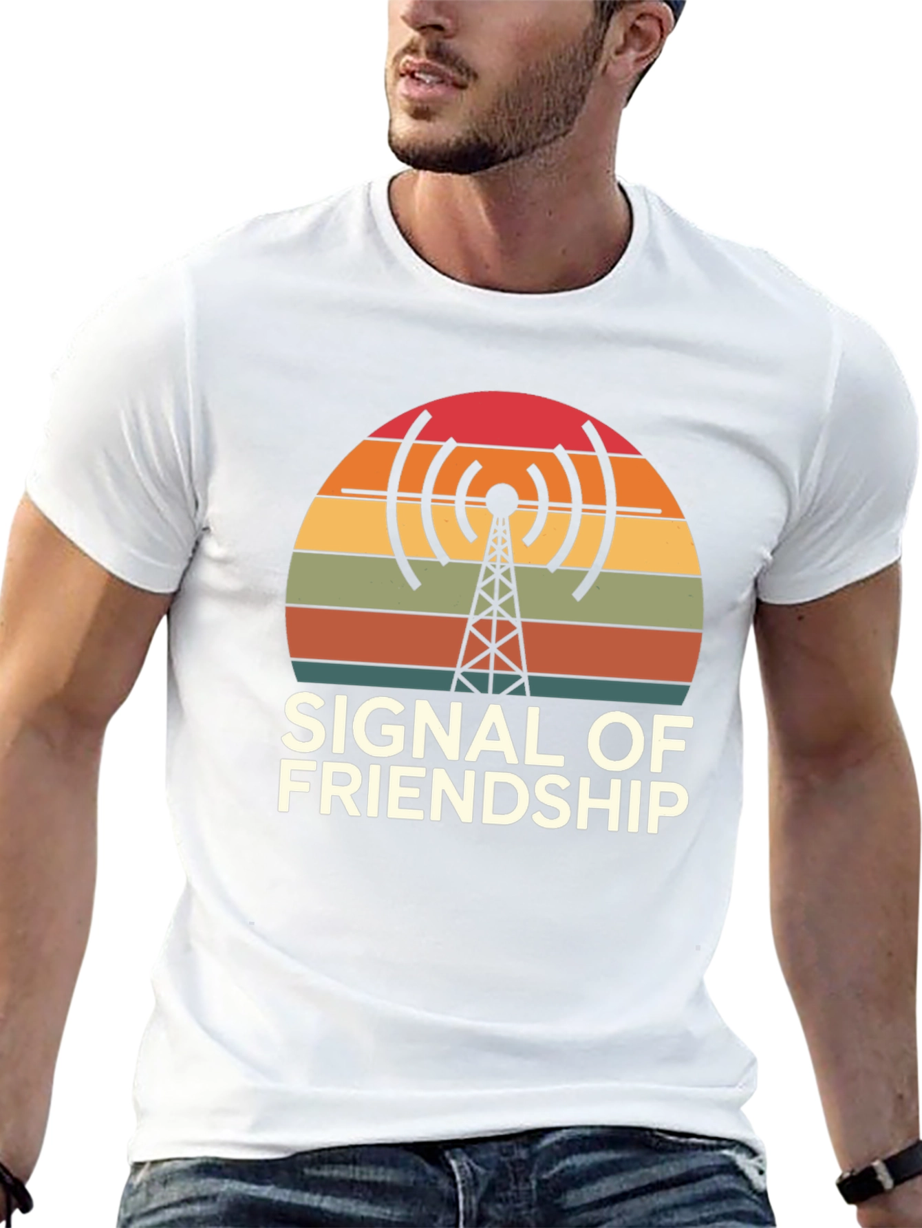 Signal of Friendship Graphic T-Shirt - Retro Design