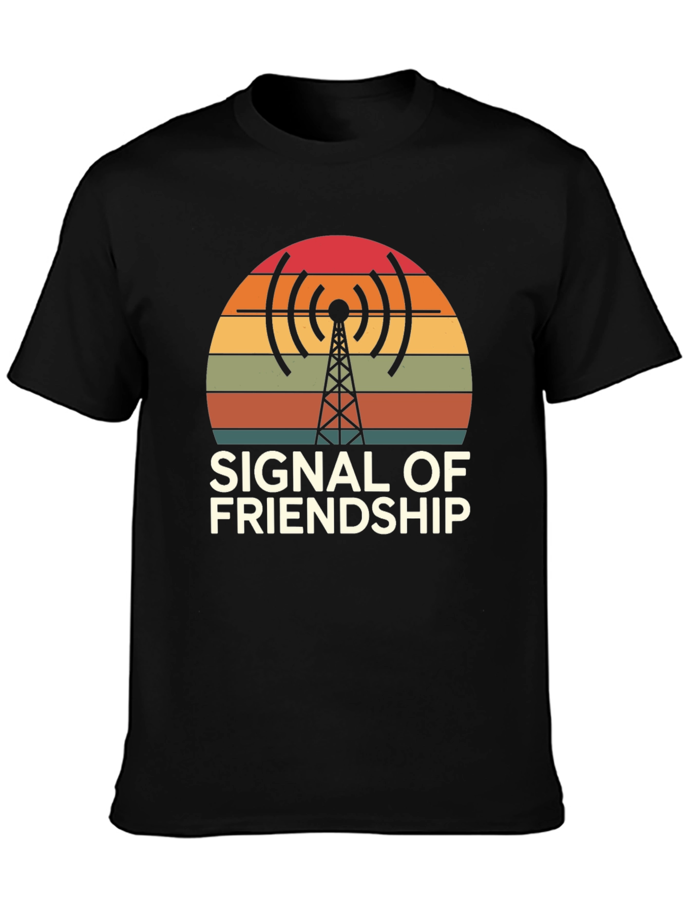 Signal of Friendship Graphic T-Shirt - Retro Design