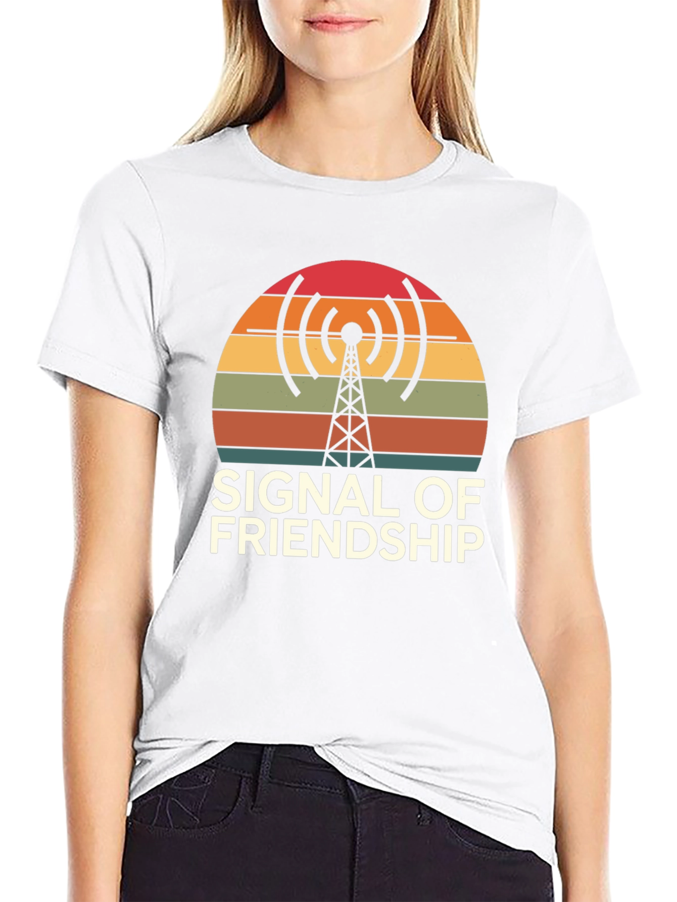 Signal of Friendship Graphic T-Shirt - Retro Design