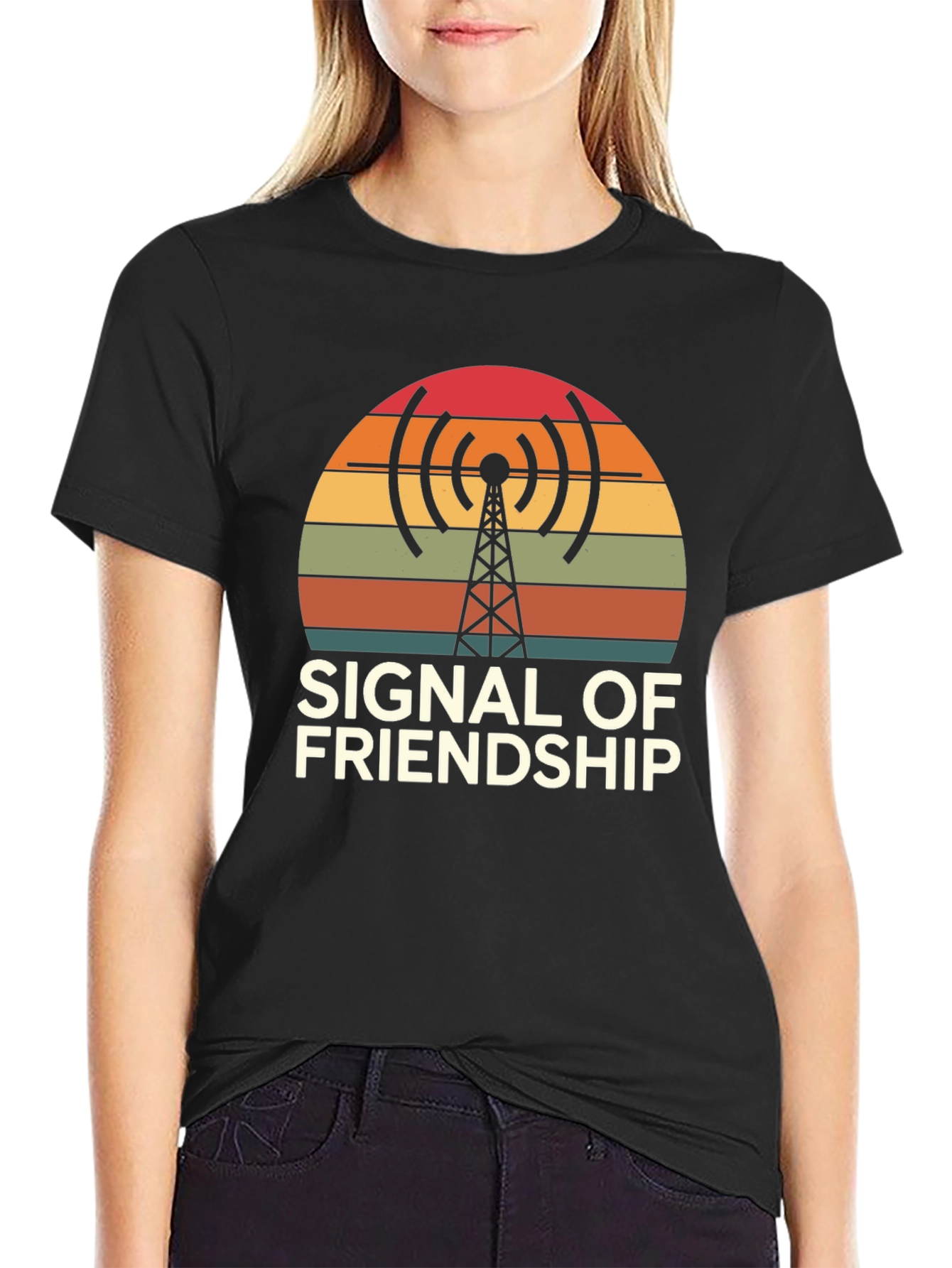 Signal of Friendship Graphic T-Shirt - Retro Design