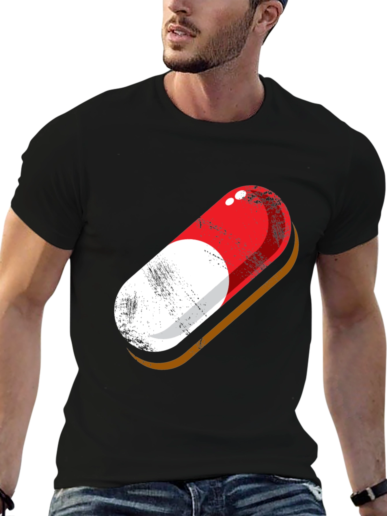 Pill Graphic Tee - Stylish Statement T-Shirt