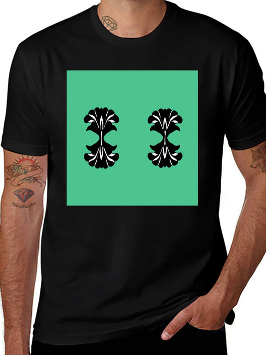 Unique Pattern Black T-Shirt